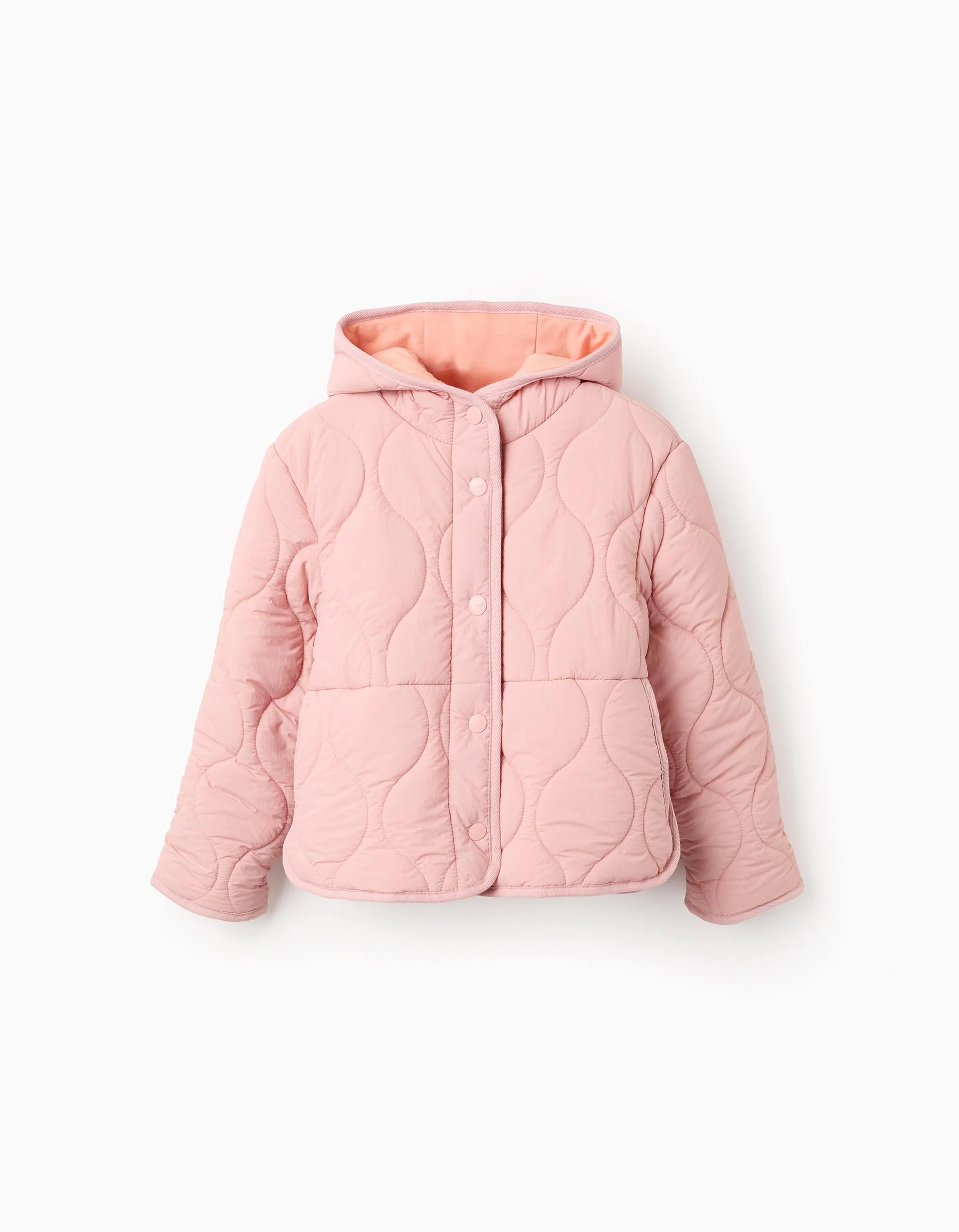 Padded Parka with Hood for Girls, Pink