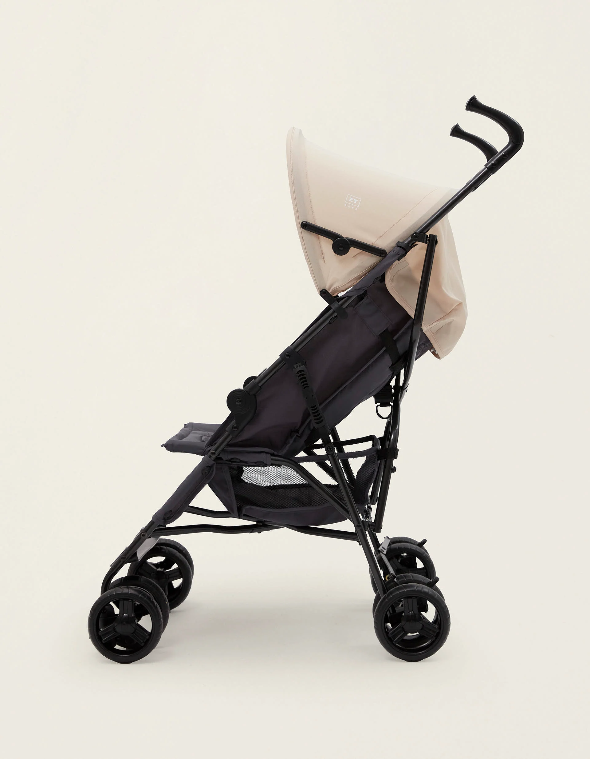 Cane Stroller Zy Safe Road Plus, Grey/Beige