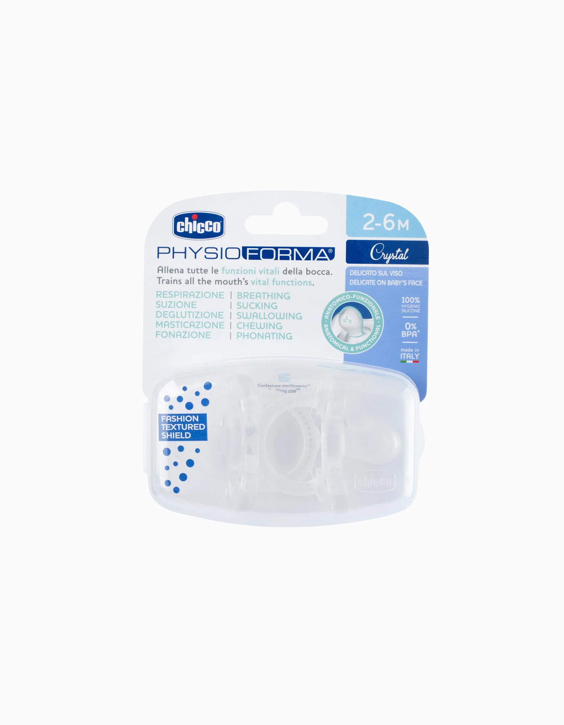 2 Chicco Physio Soft soothers 2-6M, Neutral