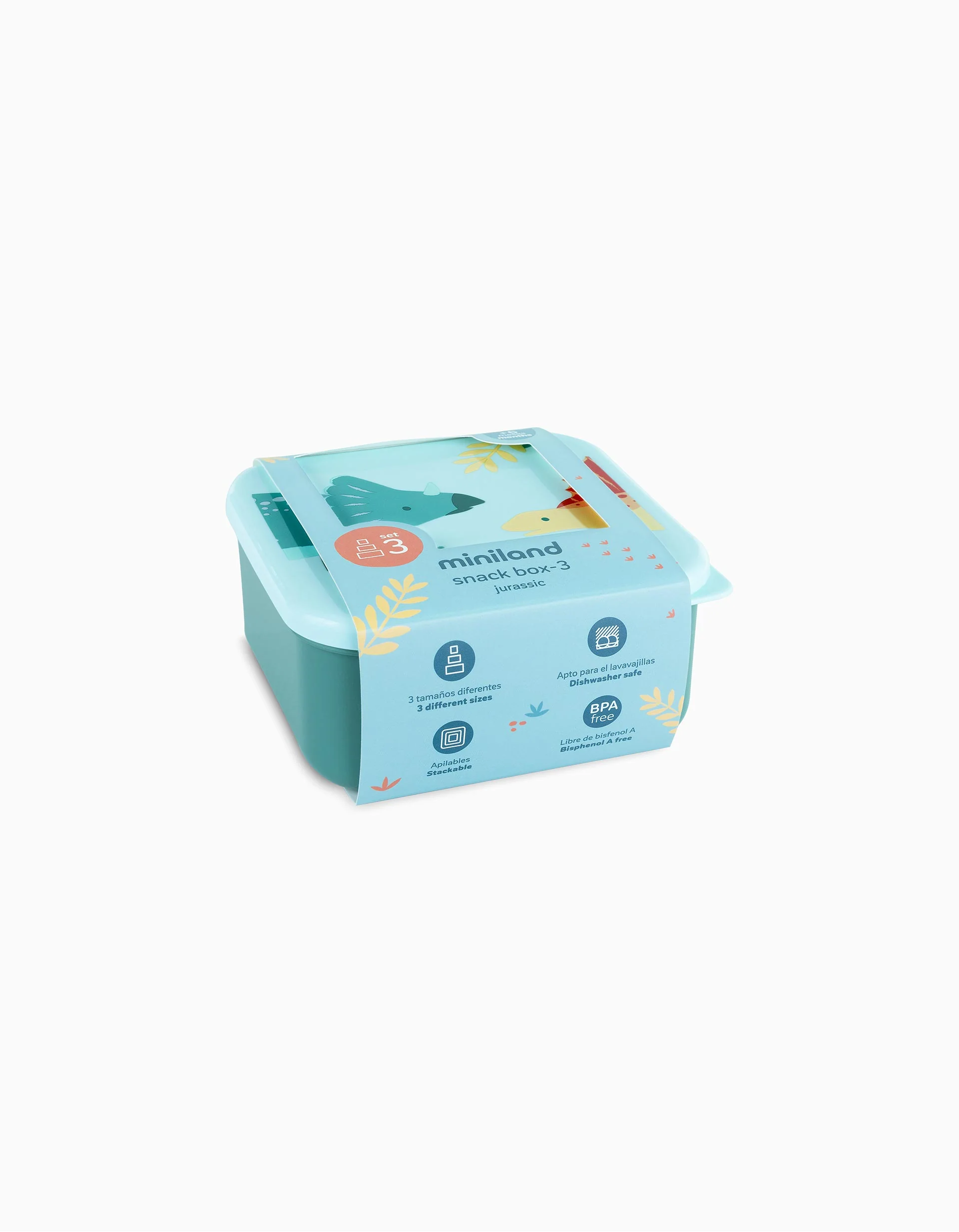 Set of 3 Snackboxes Jurassic by Miniland