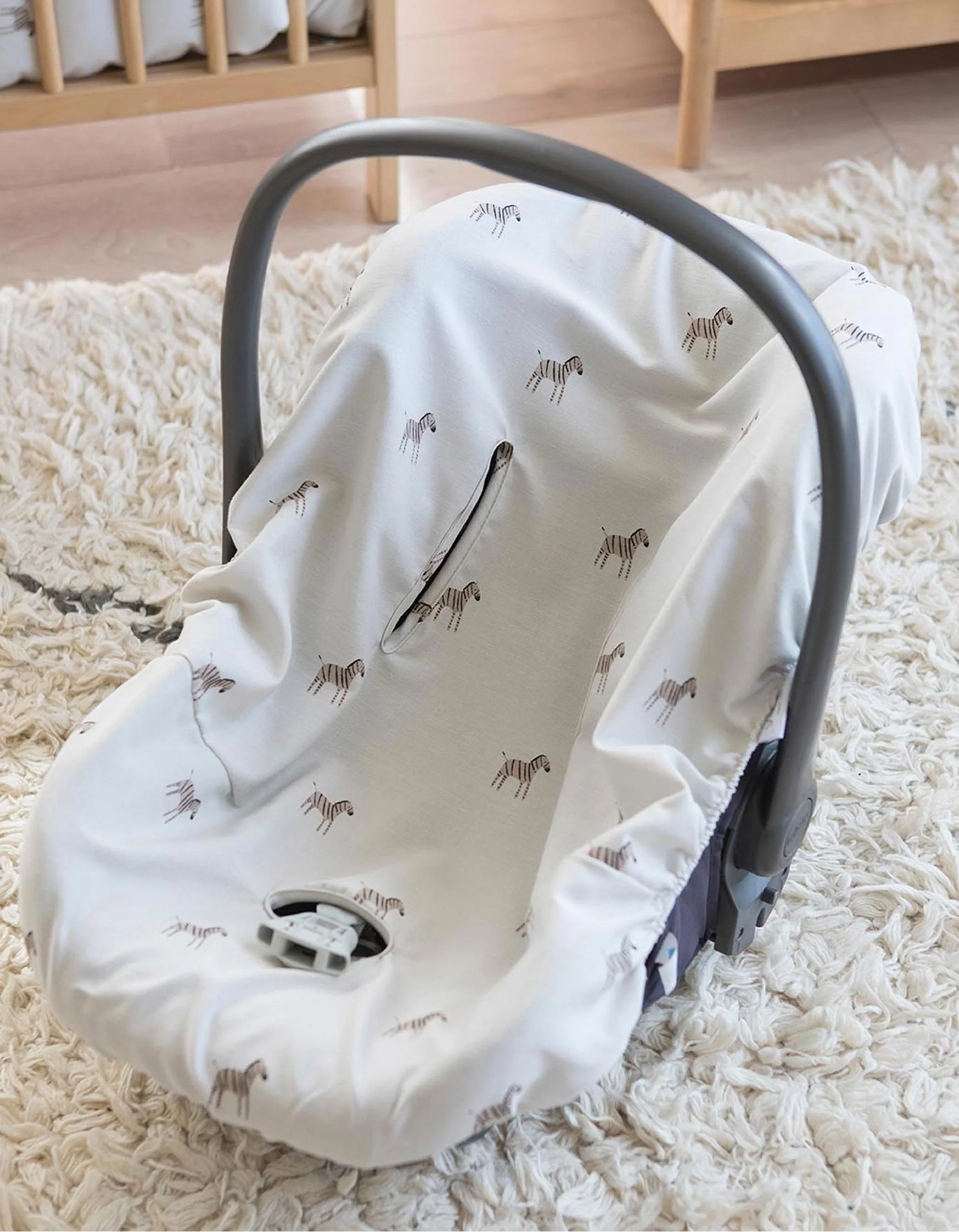 Car Seat Cover Gloop! Organic Cotton, Zebra