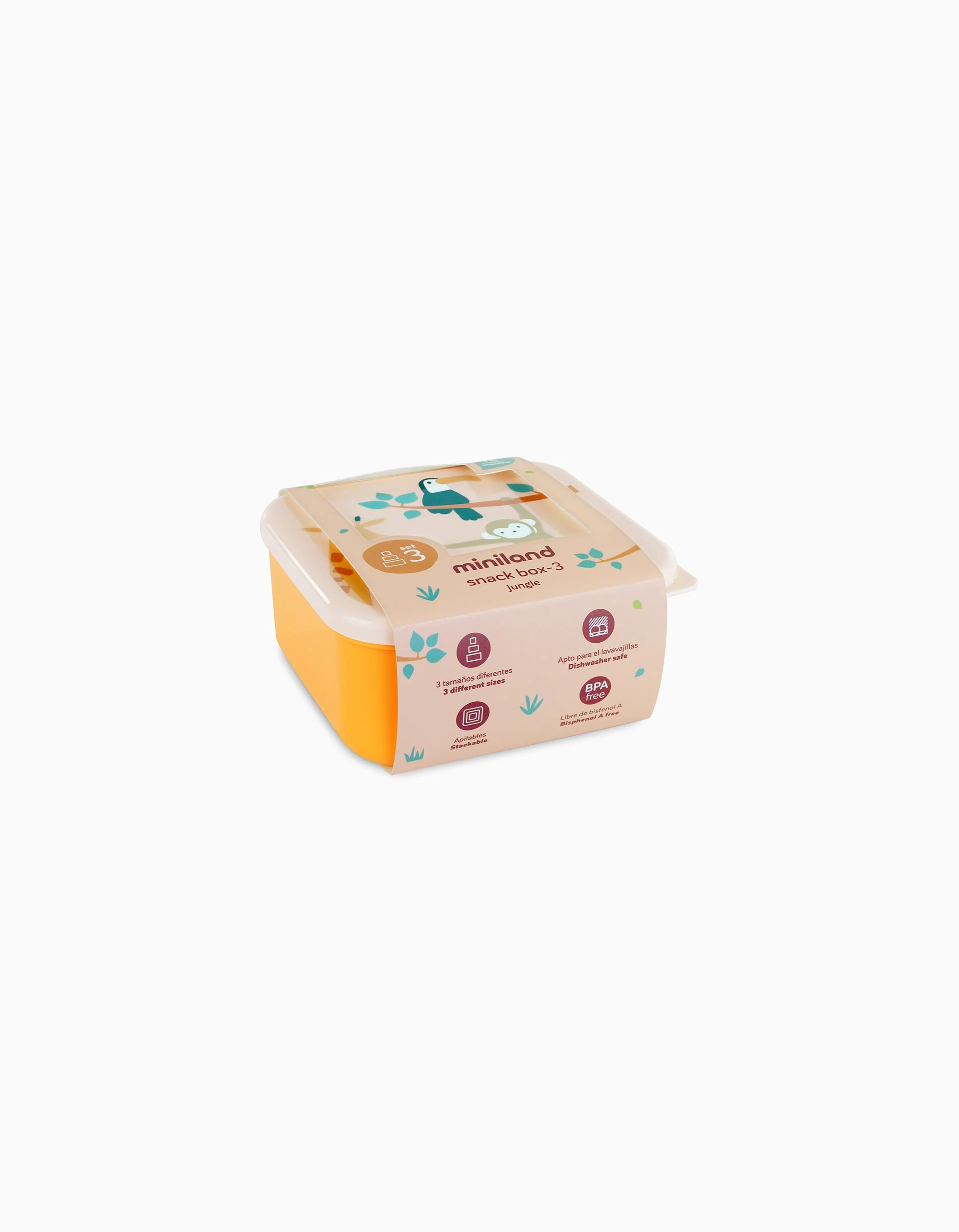 Set of 3 Snackboxes Jungle by Miniland