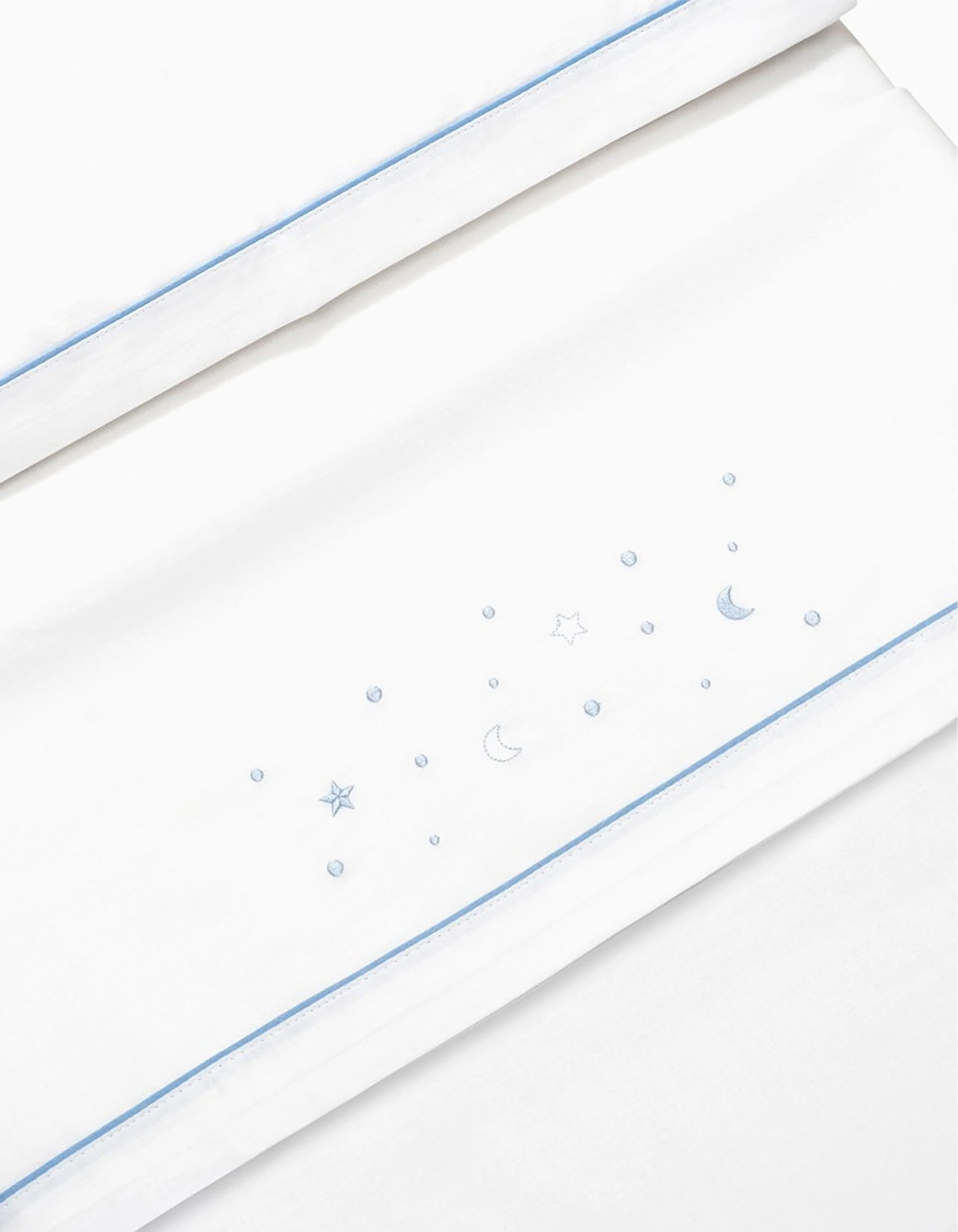 Bedding Set 3 Pcs Interbaby Cotton 85X55cm, Stars Blue