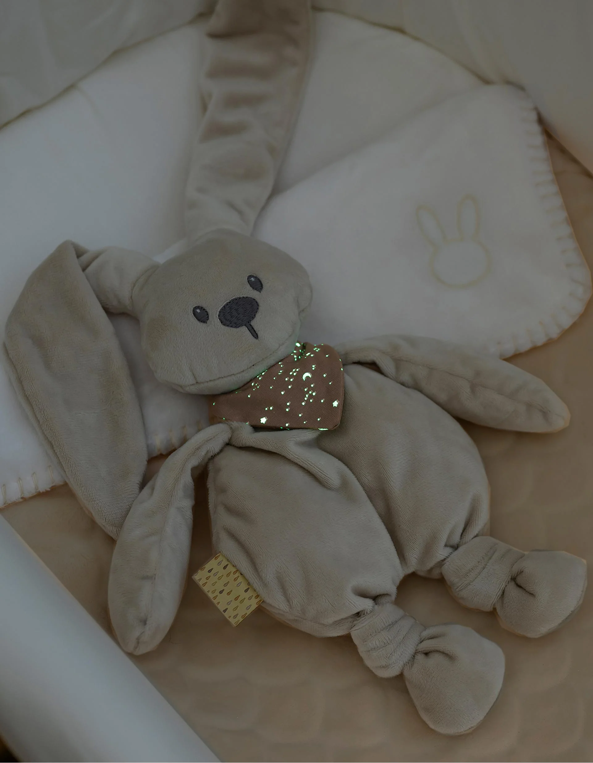 36Cm Nattou Lapidou Glow-In-The-Dark Soft Toy 0M+, Sand