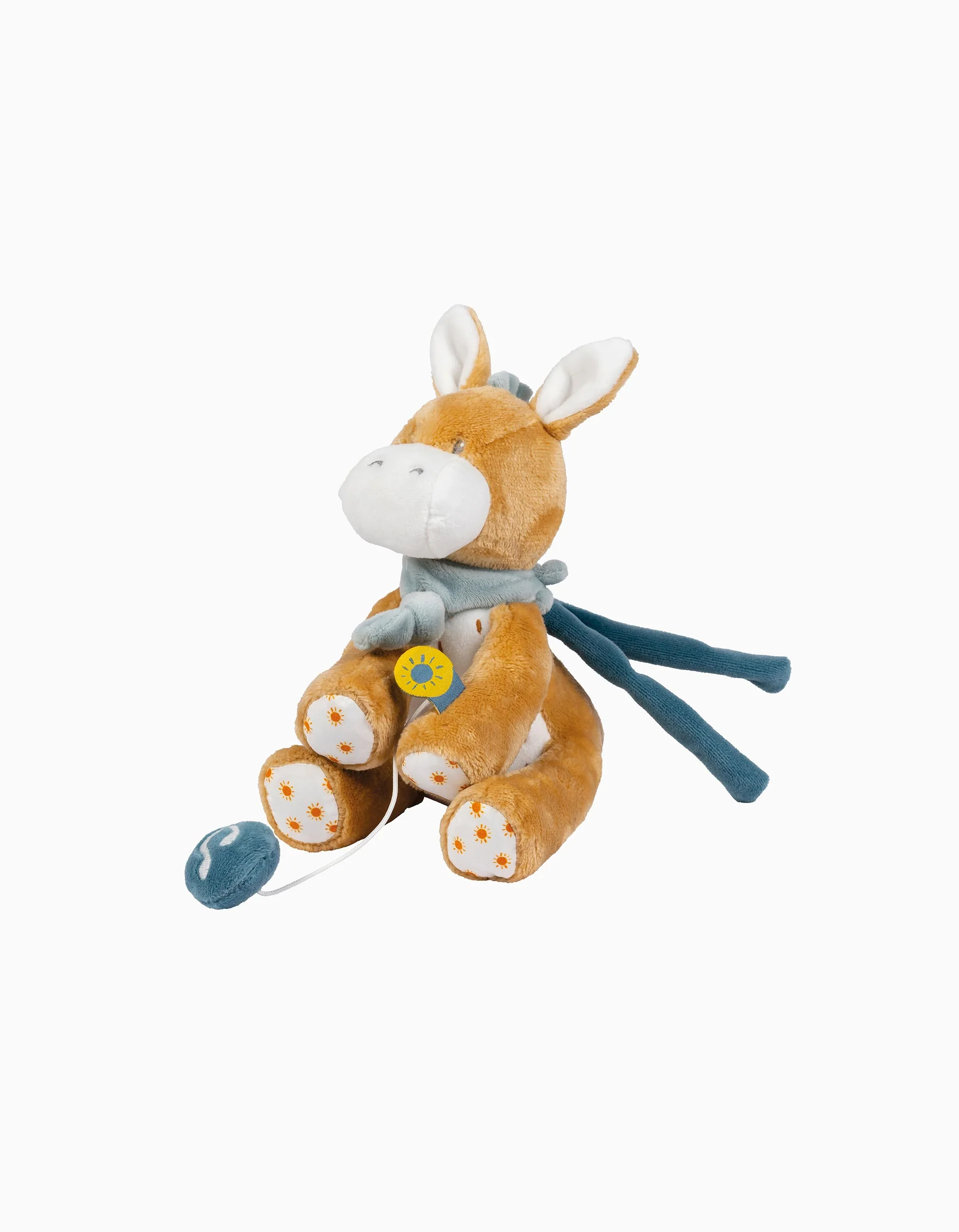 Mini Musical Cuddly Nattou Leo The Donkey 23Cm