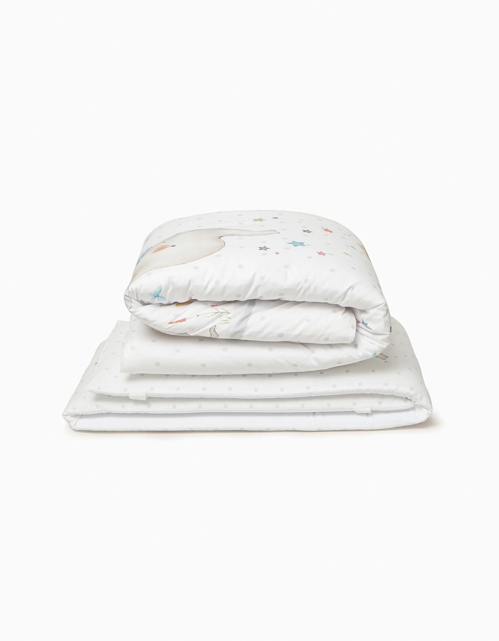 Duvet and Cot Bumper Interbaby Elephant 60x120 Cm, Blue
