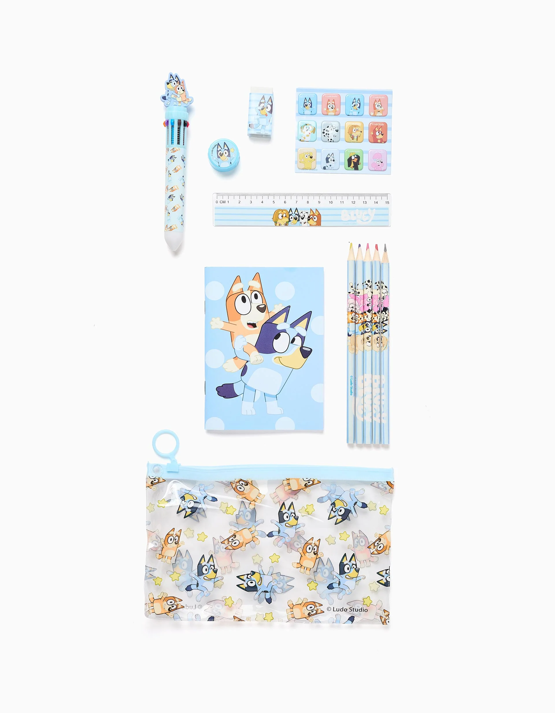 Stationery Set for Children 'Bluey and Bingo', Blue