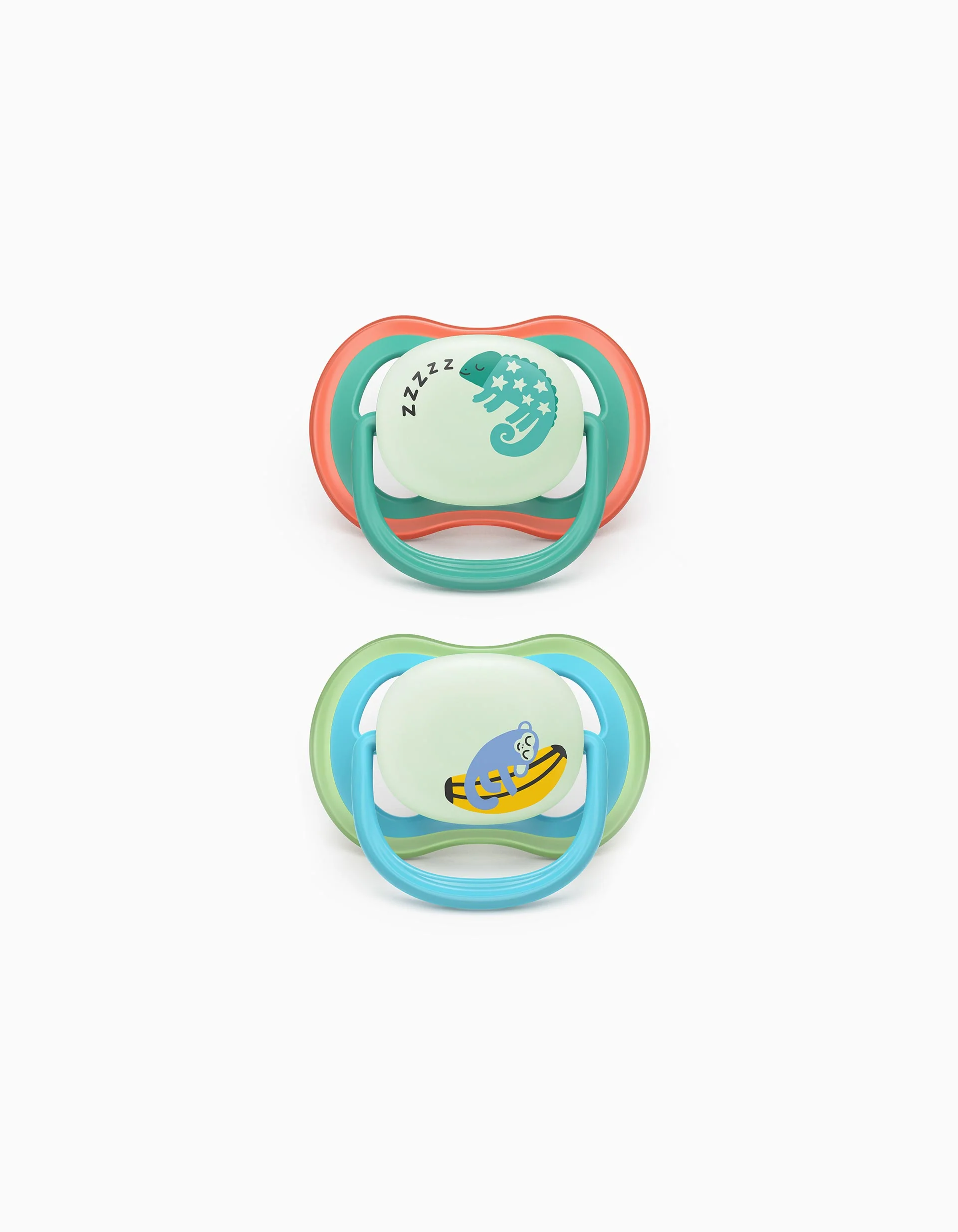 Pack of 2 Philips Avent Ultra Air Night Soothers for Boys, 6-18M