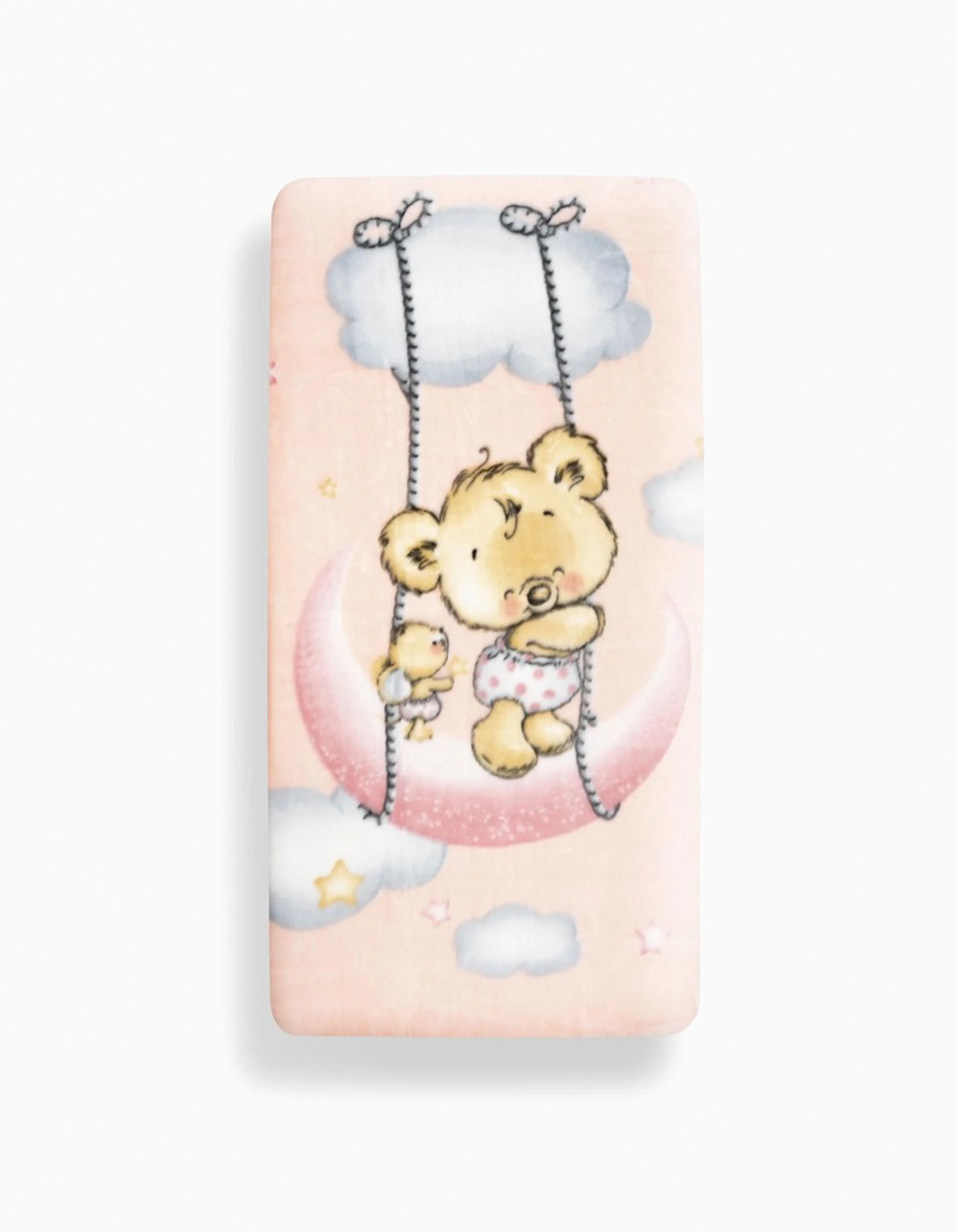Velvet Blanket Cloud Bear Interbaby 110X140cm, Pink