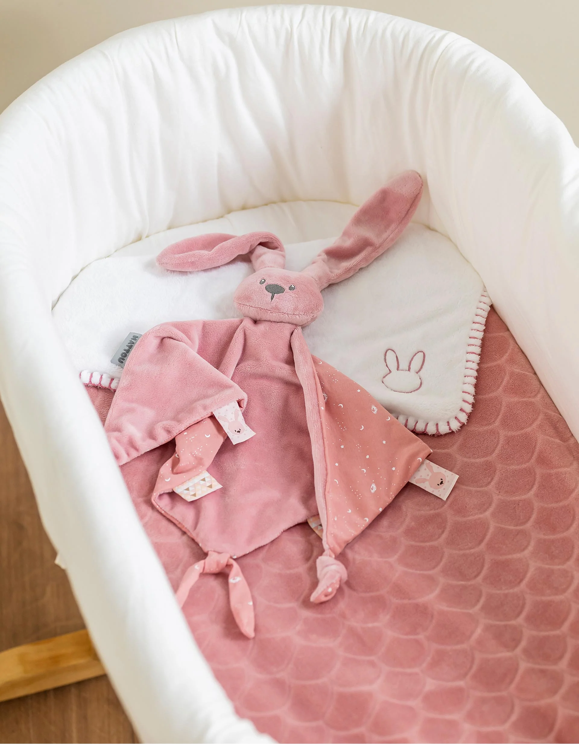 Maxi Doudou Nattou Lapidou Brilha No Escuro 0M+, Pink