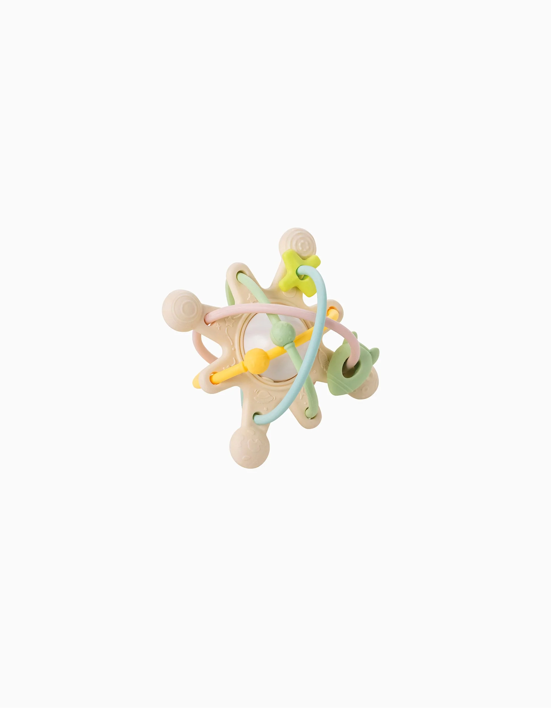 Galaxy Silicone Teething Ring with Rattle Nattou 3M+