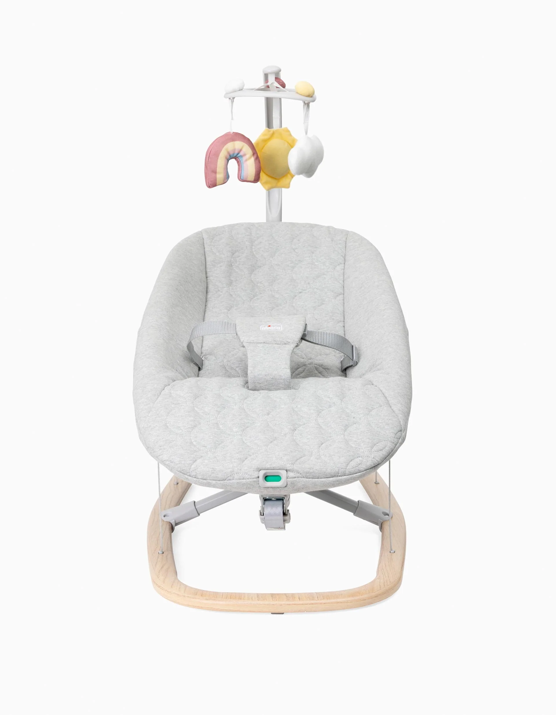 Baby Bouncer Chicco Zen Wave, Wooden Grey