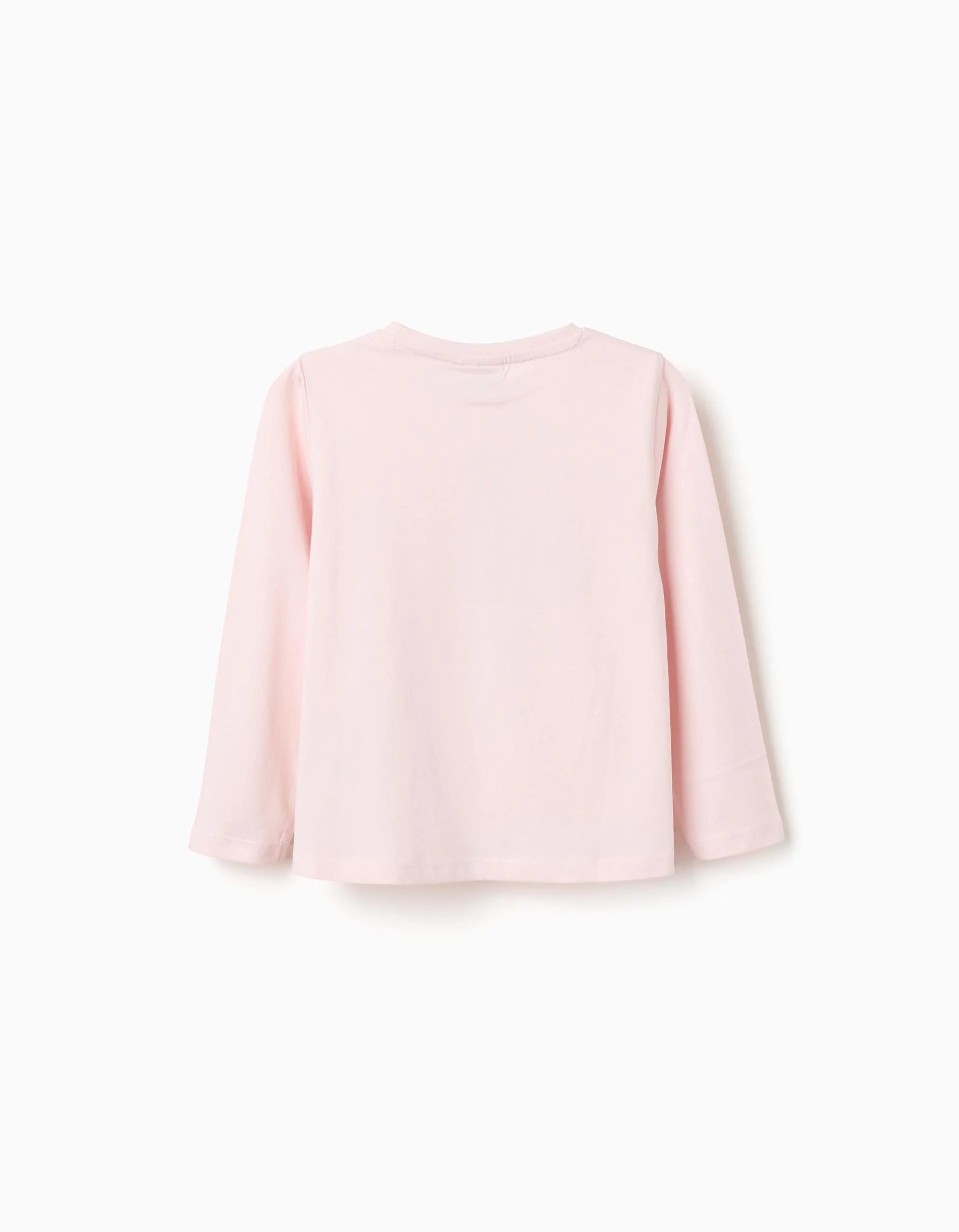 Long Sleeve Cotton T-shirt 'Kuromi' for Girls, Light Pink