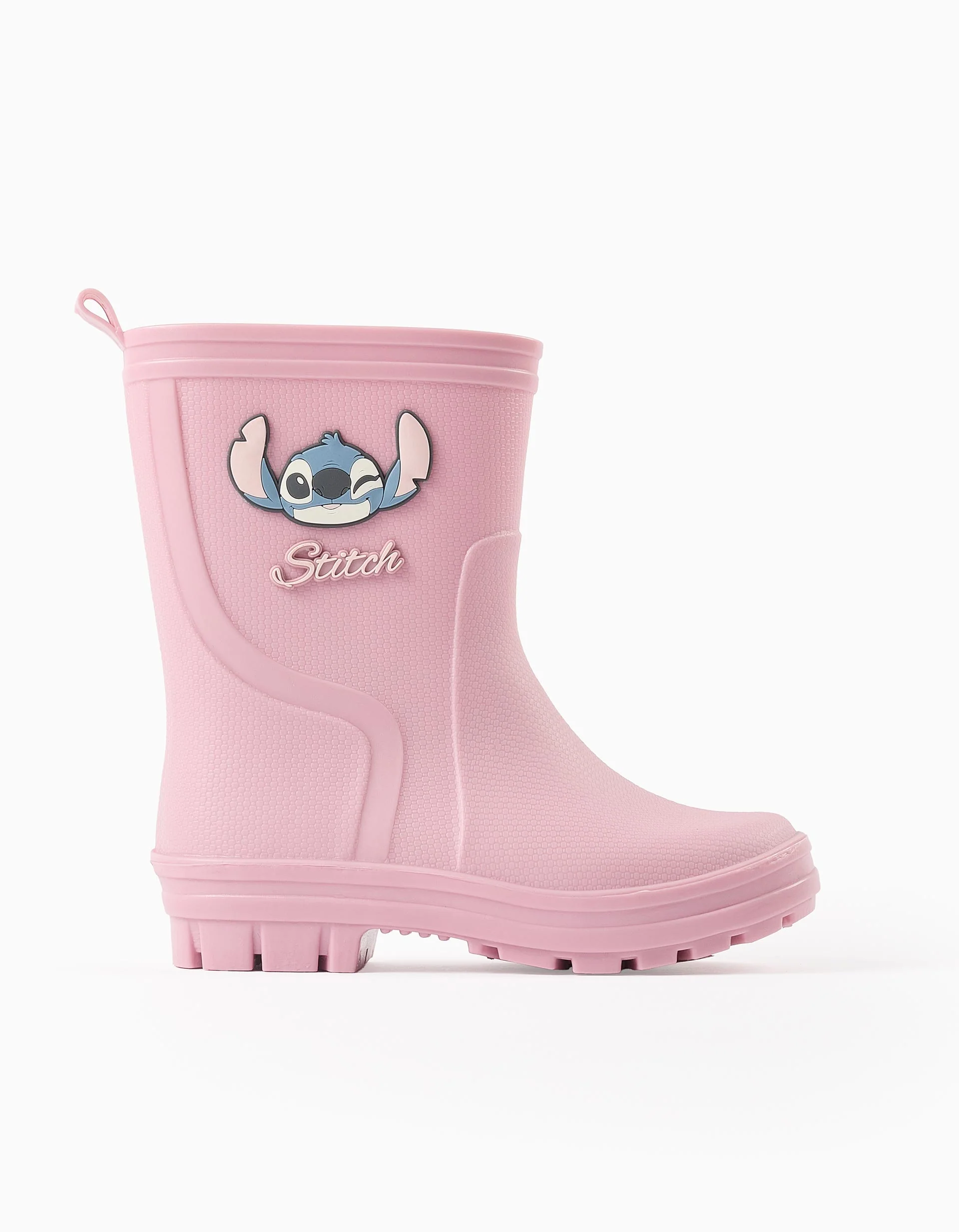 Textured Wellies for Girls 'Stitch', Pink
