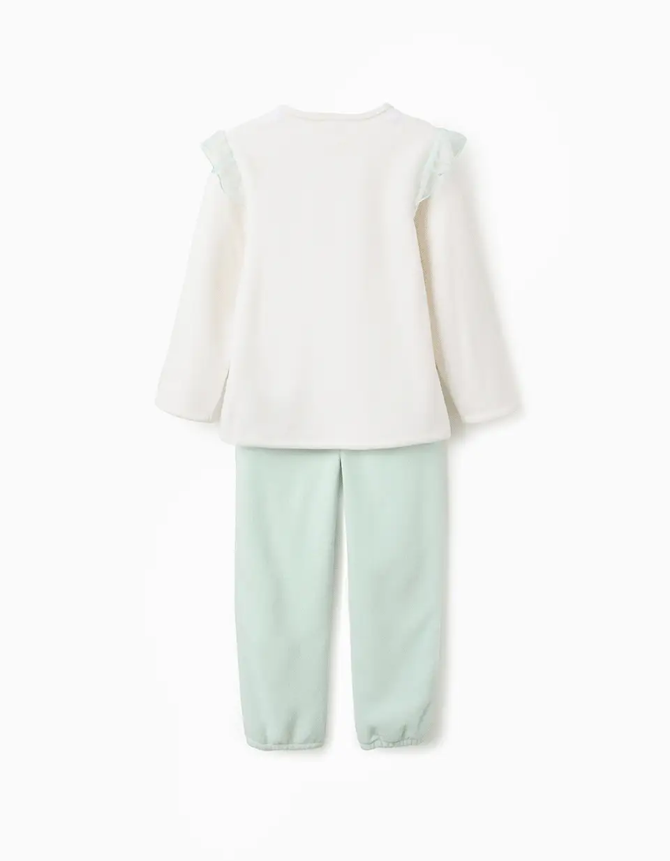 Fleece pyjamas with 'Frozen' removable cape for girls, green/white