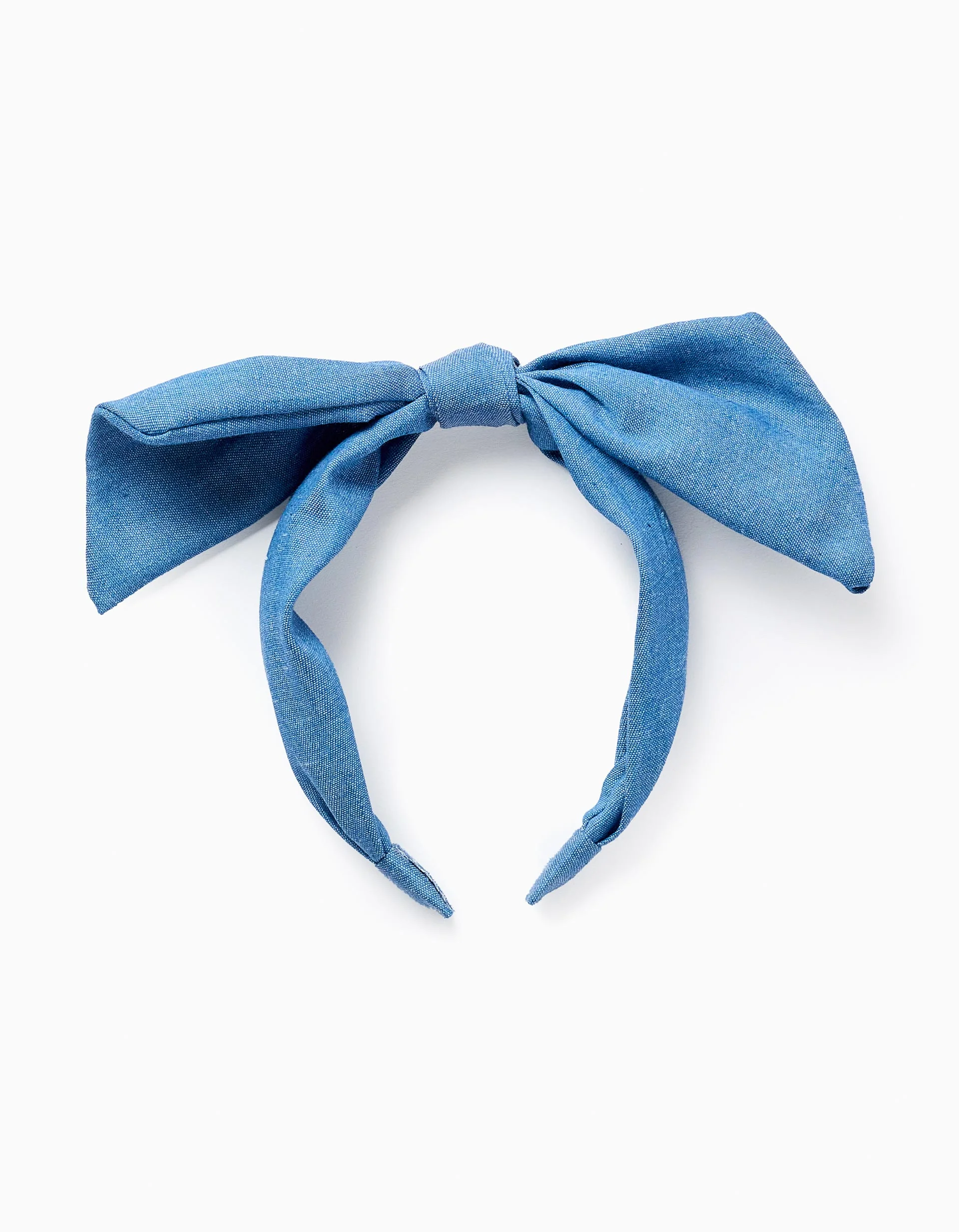 Denim Headband with Bow for Babies and Girls, Blue