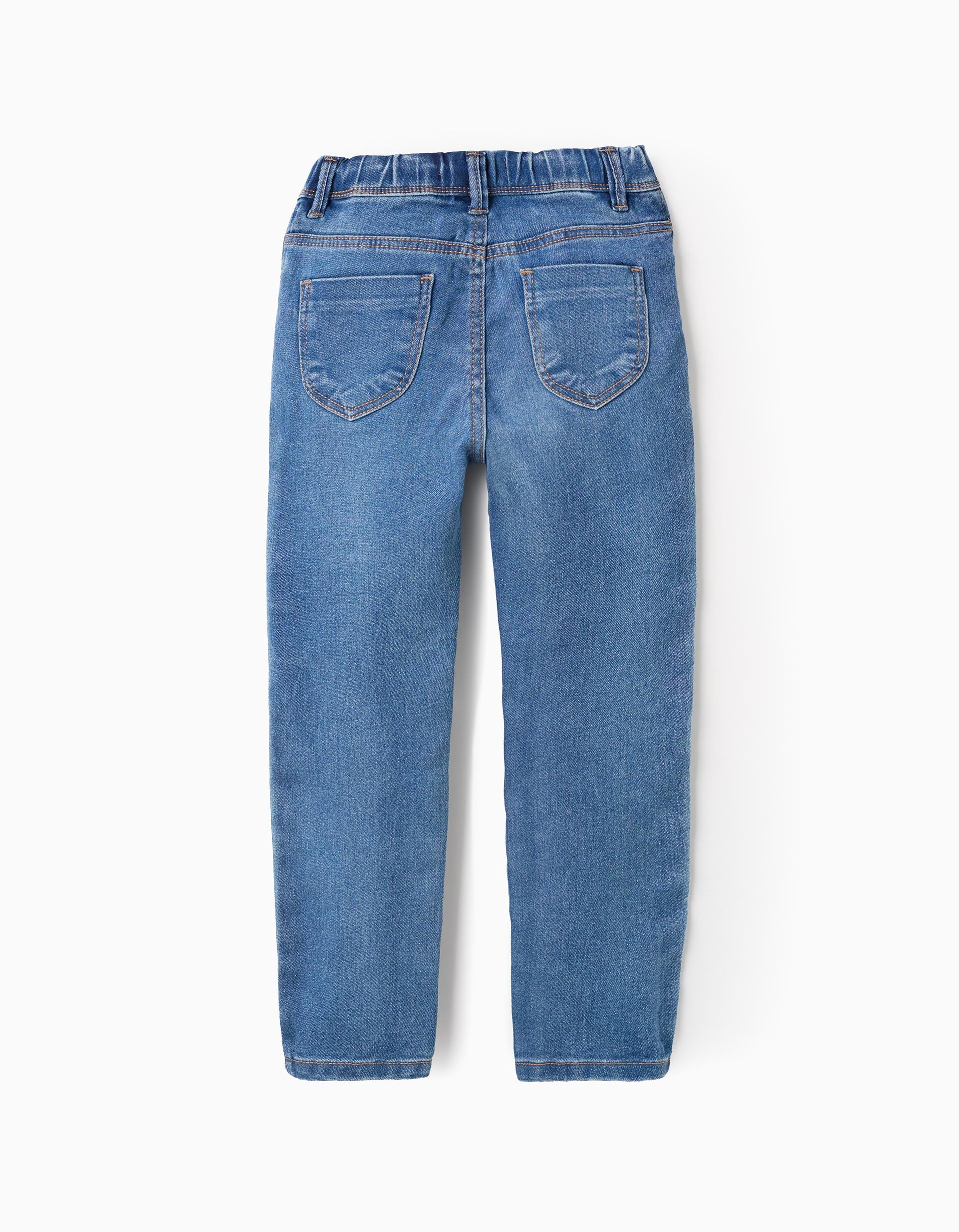 Denim Jeggings with Adjustable Waist for Girls, Blue