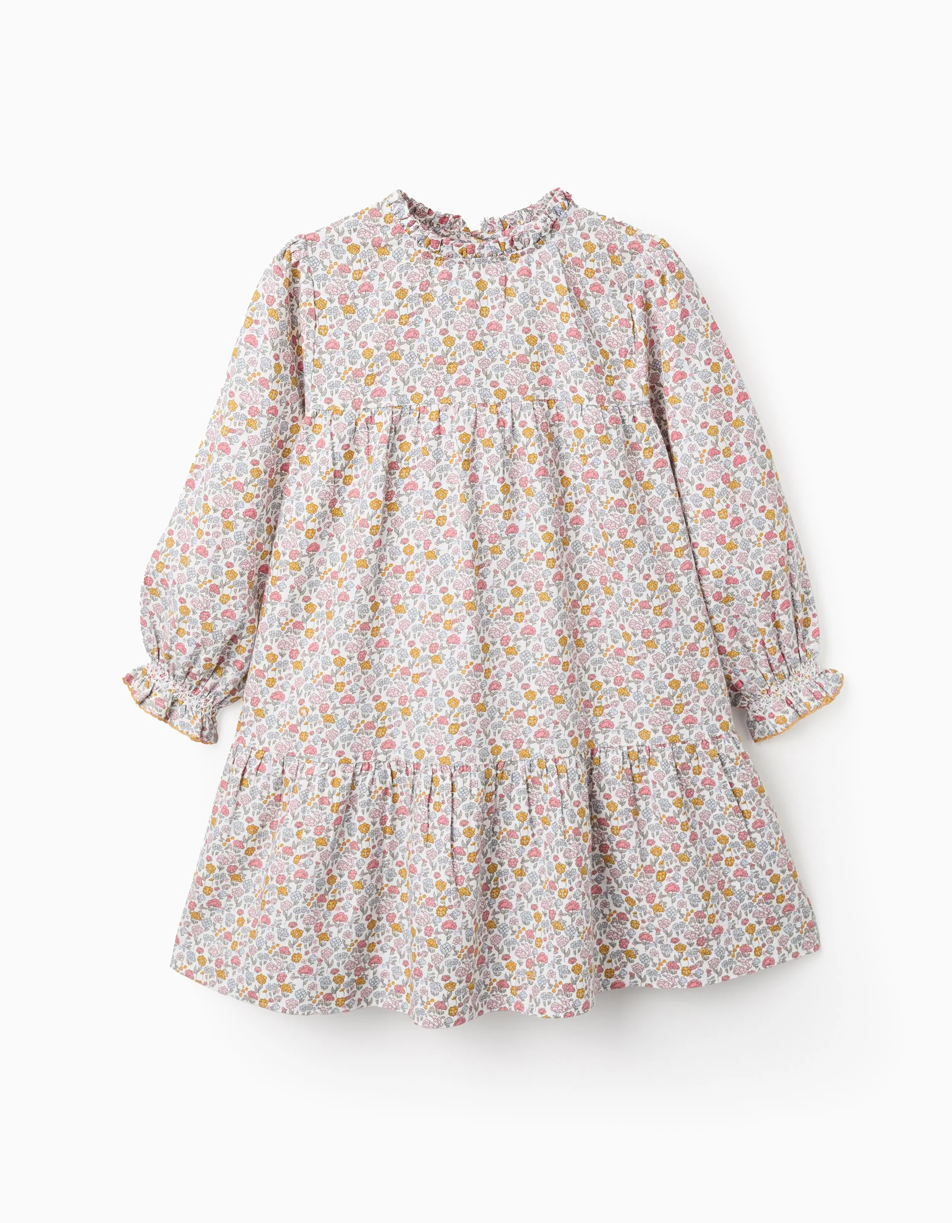 Floral Cotton Dress for Girls, Multicolour