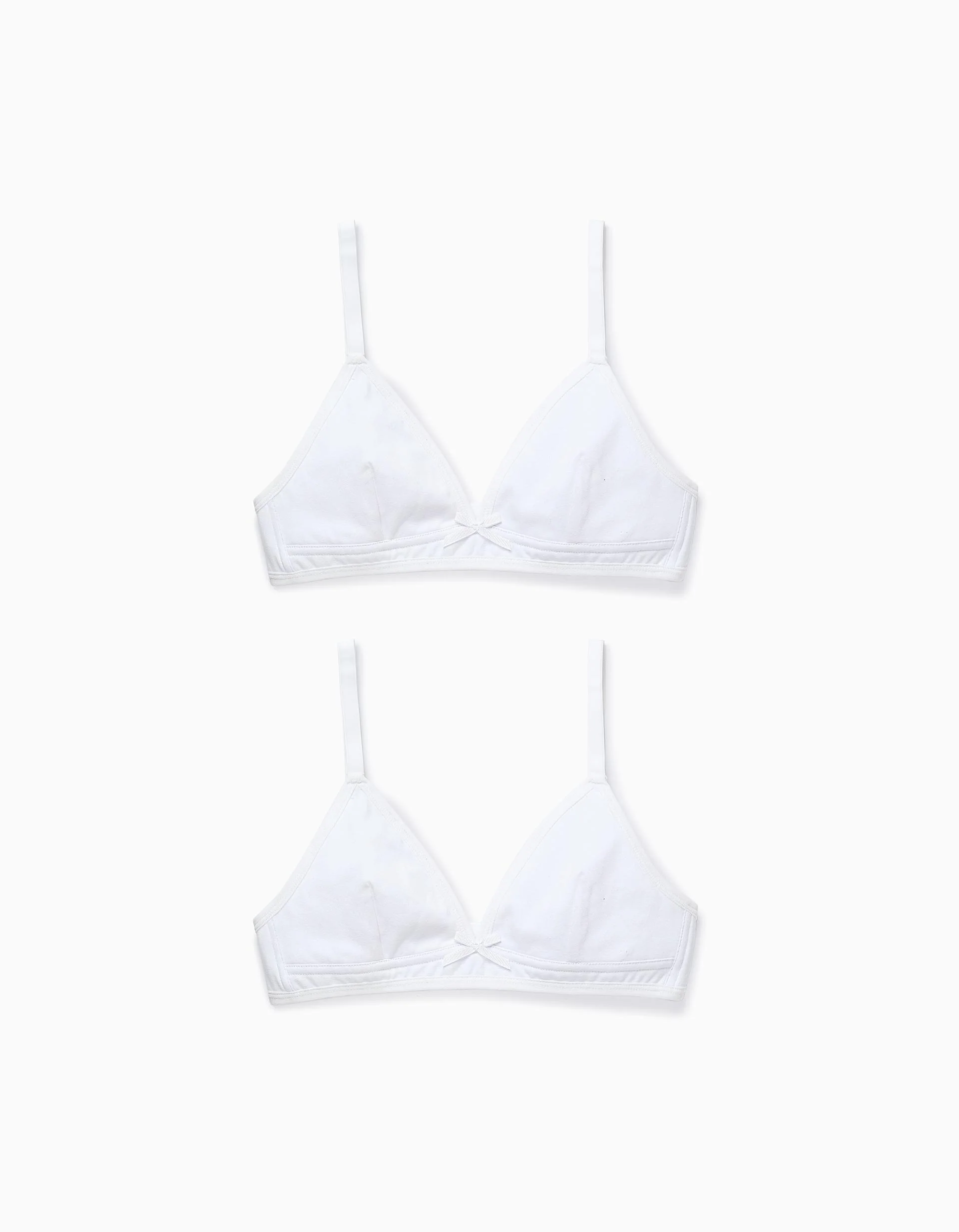 Pack of 2 Bras for Girls, White
