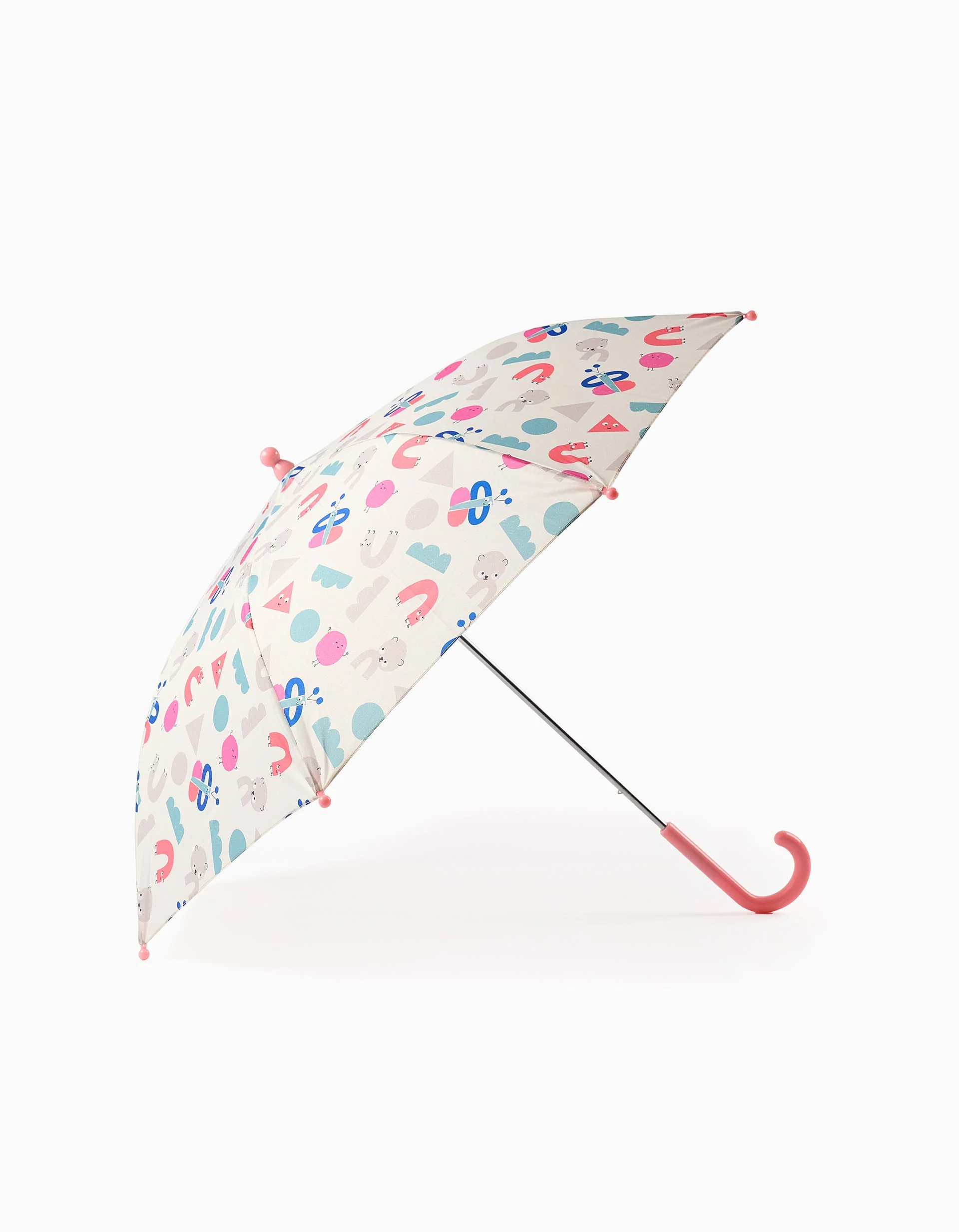 Umbrella for Babies and Girls 'Shapes', Beige/Pink