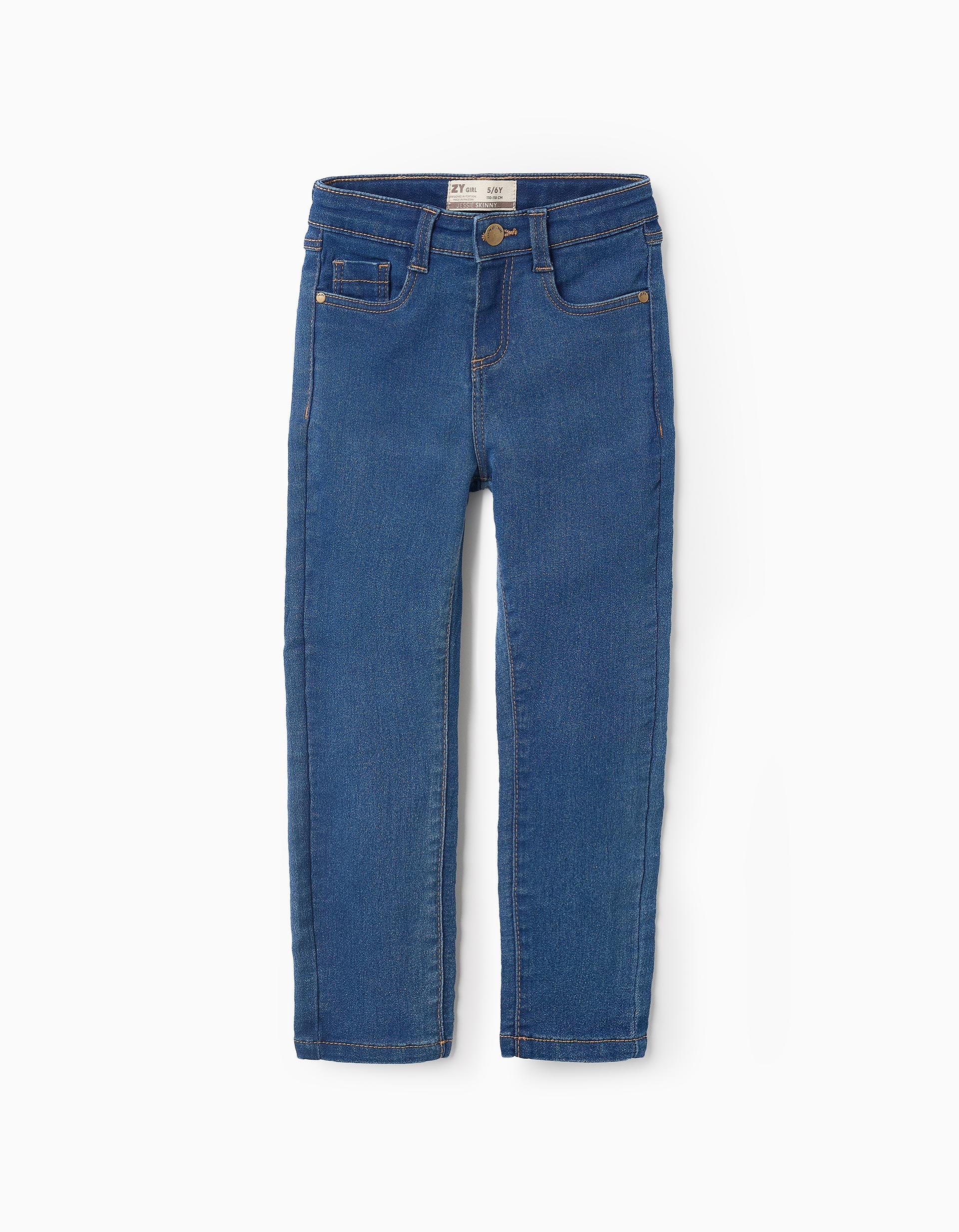 Flexible Skinny Jeans for Girls, Blue