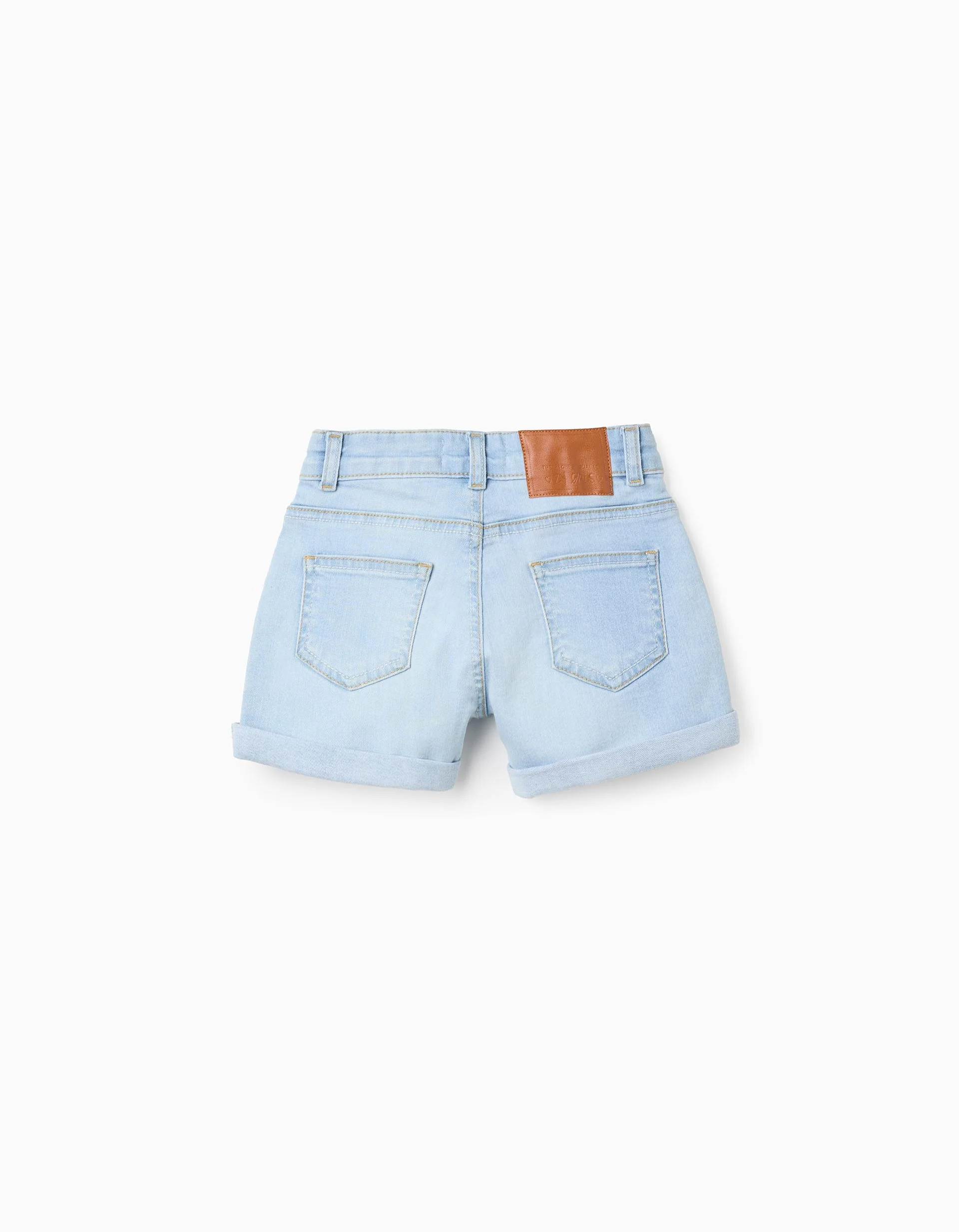 Denim Shorts for Girls, Light Blue