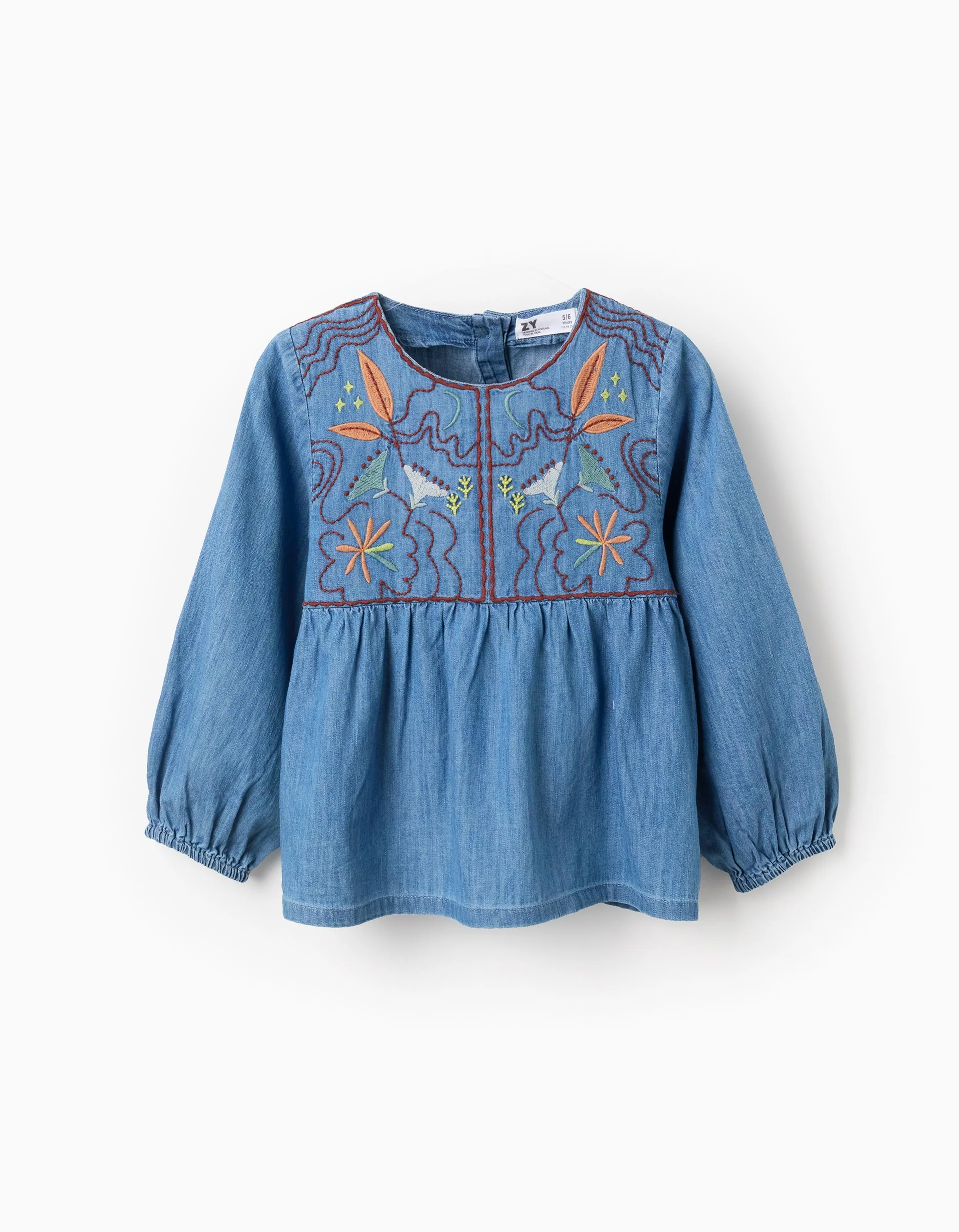 Knitted Cardigan with Ruffles for Newborns, Blue