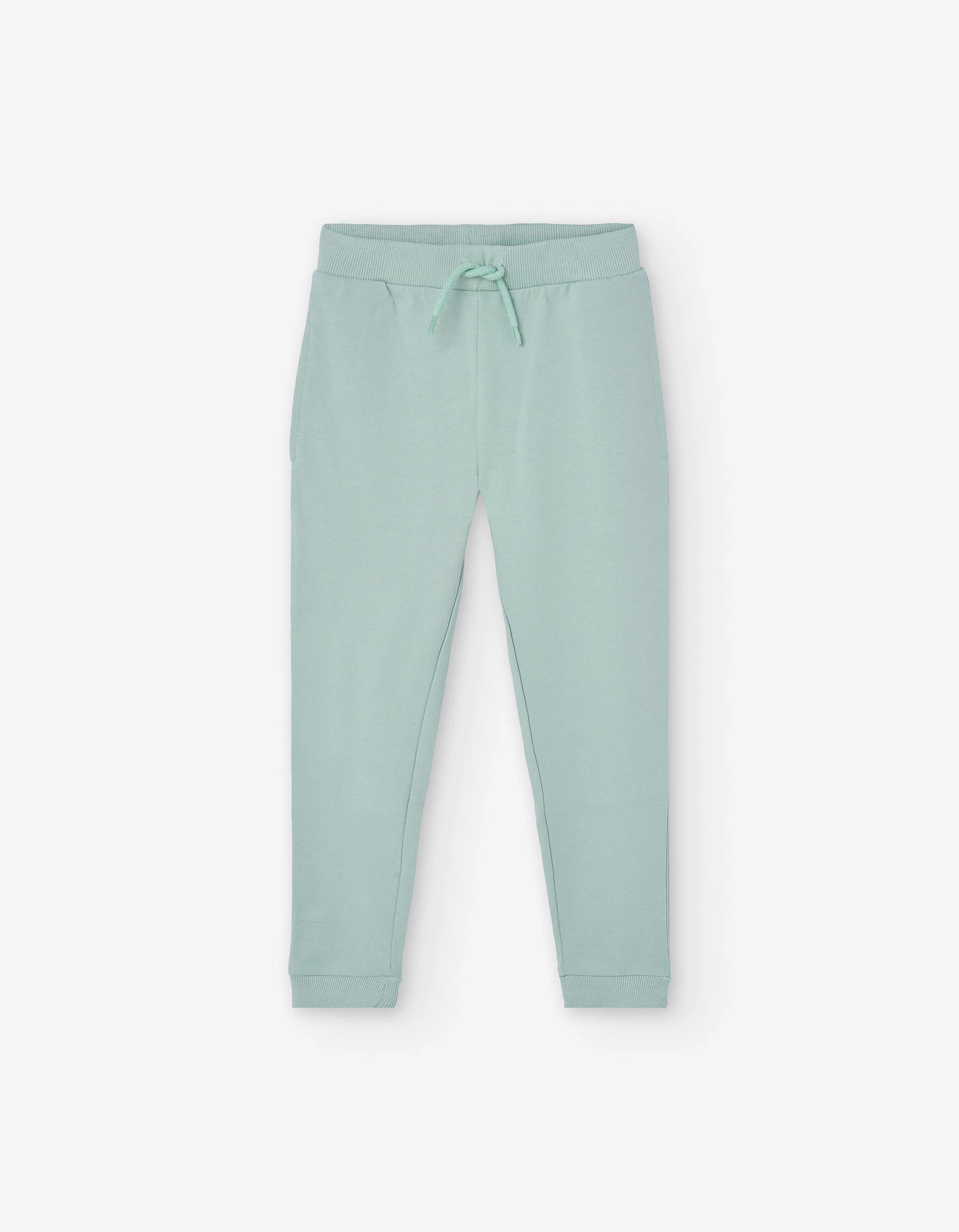 Joggers with functional drawstring for girls, green