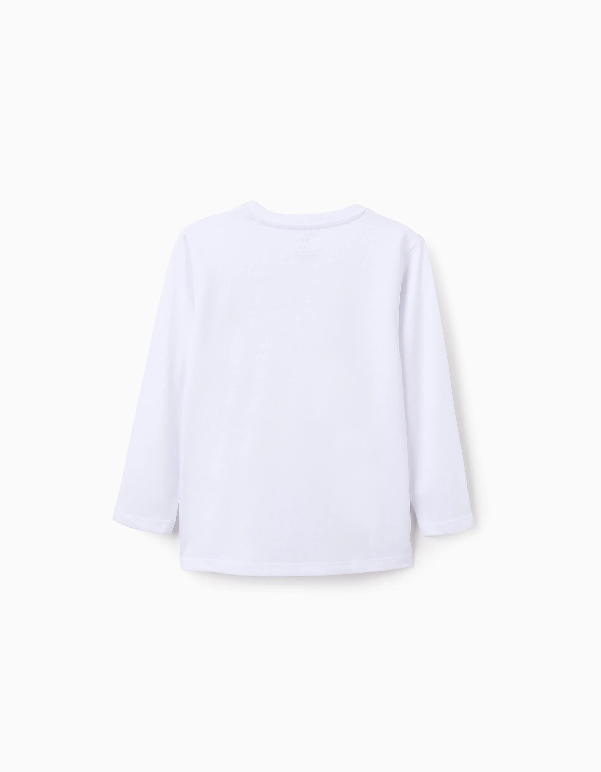 Pack of 2 Plain Long Sleeve T-shirts for Boys, White