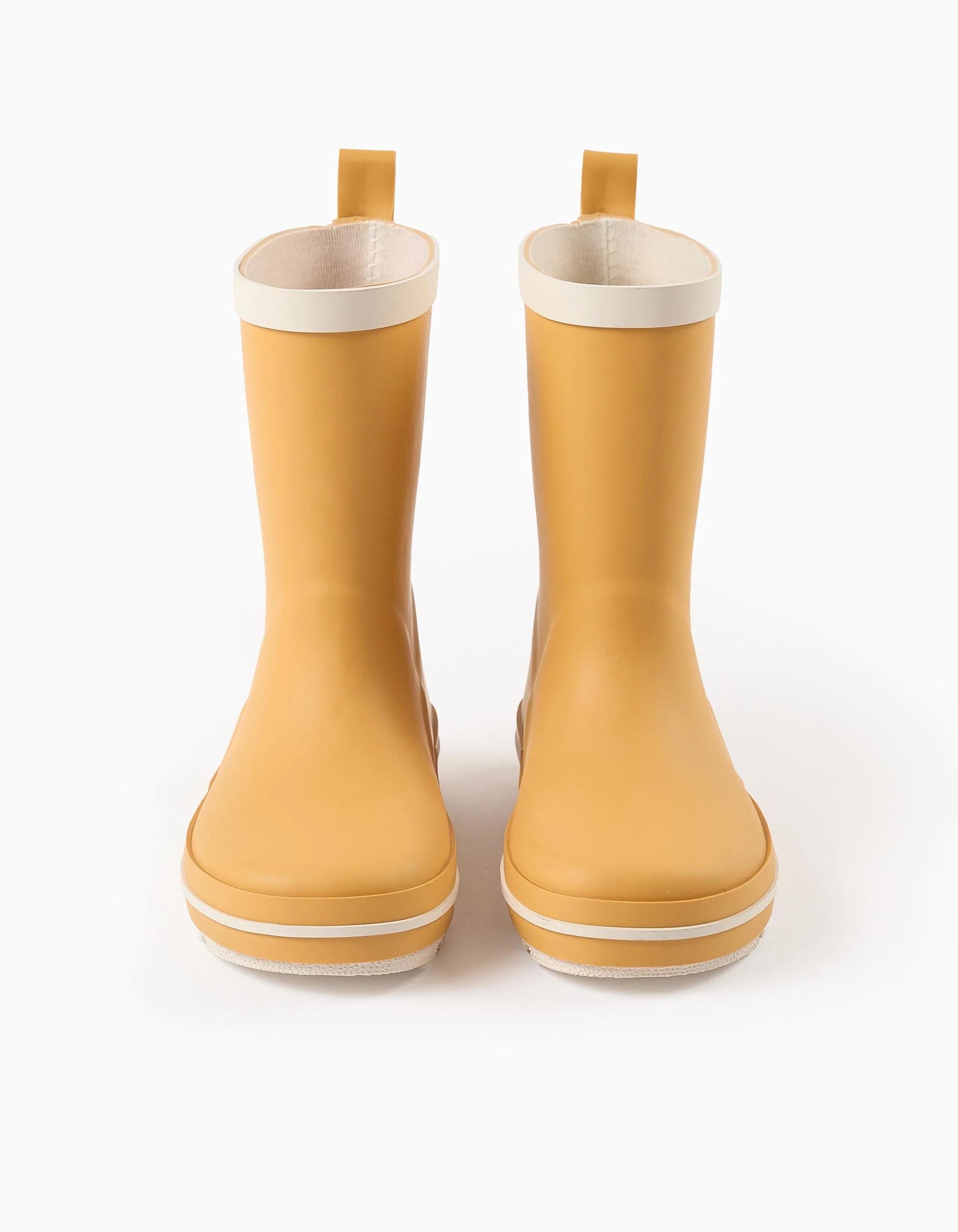 Contrast Stripe Wellies for Children, Yellow/White