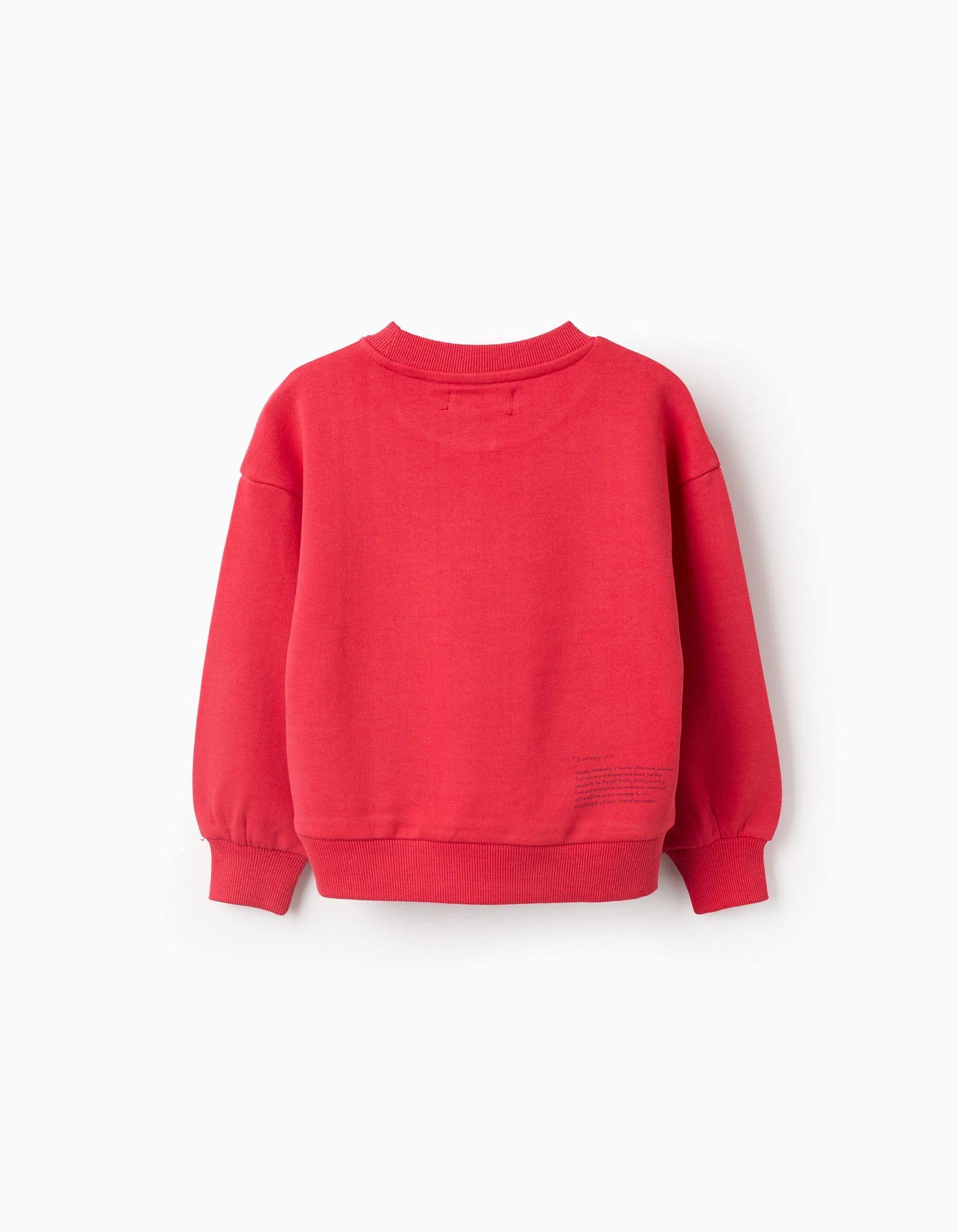 Cotton Sweatshirt with Print for Girls 'Dance', Red