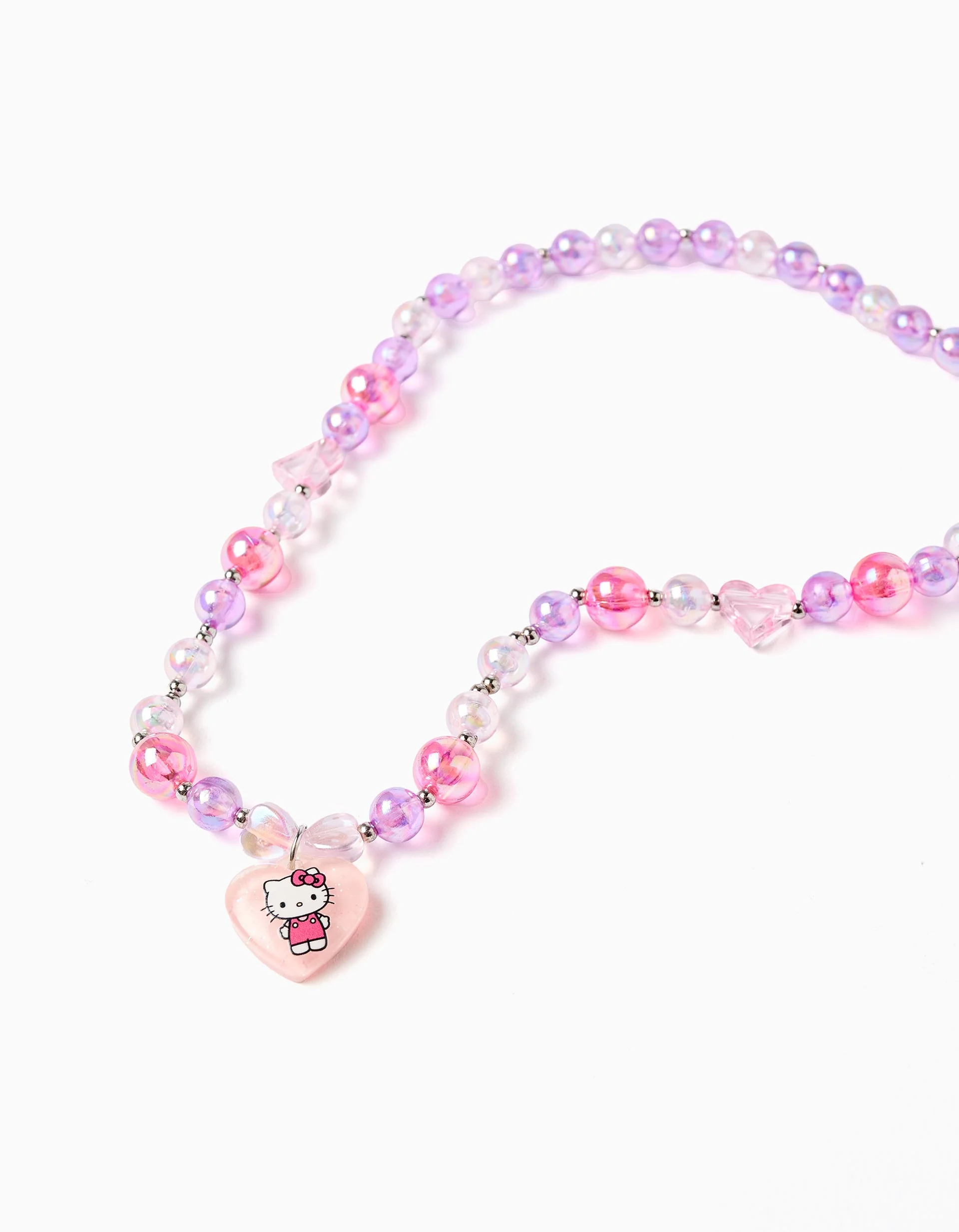 Necklace with Beads/Pendant for Girls 'Hello Kitty', Pink