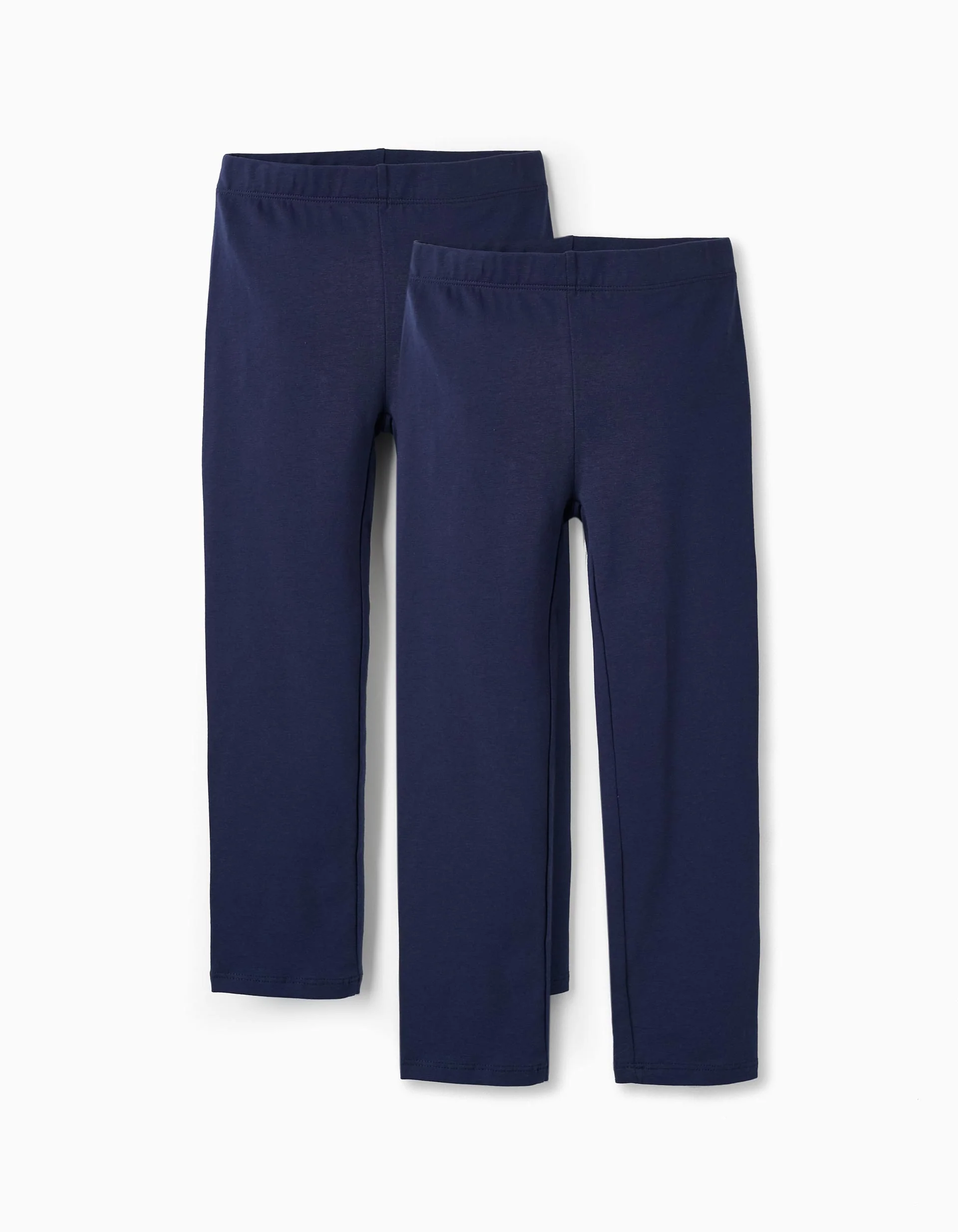 Pack of 2 Pairs of Leggings for Girls, Dark Blue