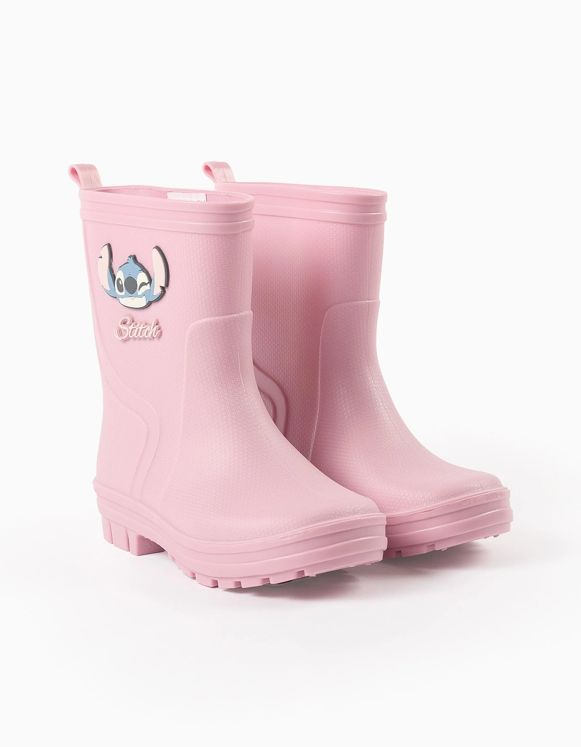 Textured Wellies for Girls 'Stitch', Pink