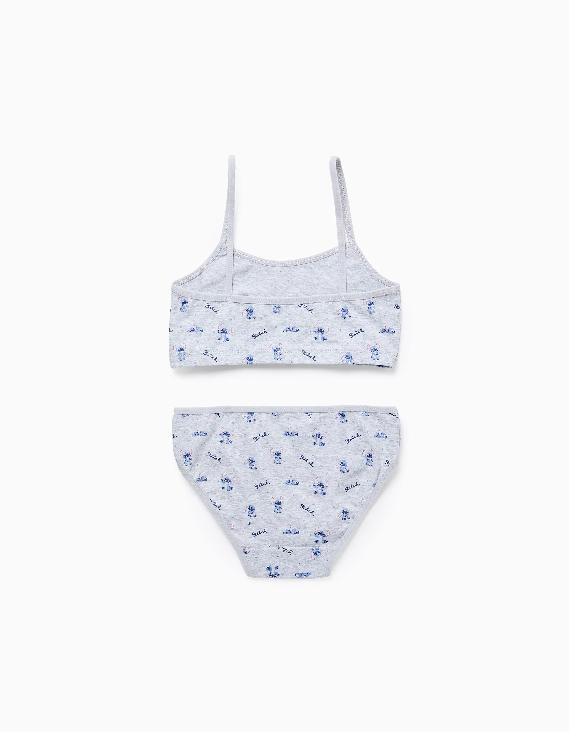 Top + Briefs for Girls 'Stitch', Grey