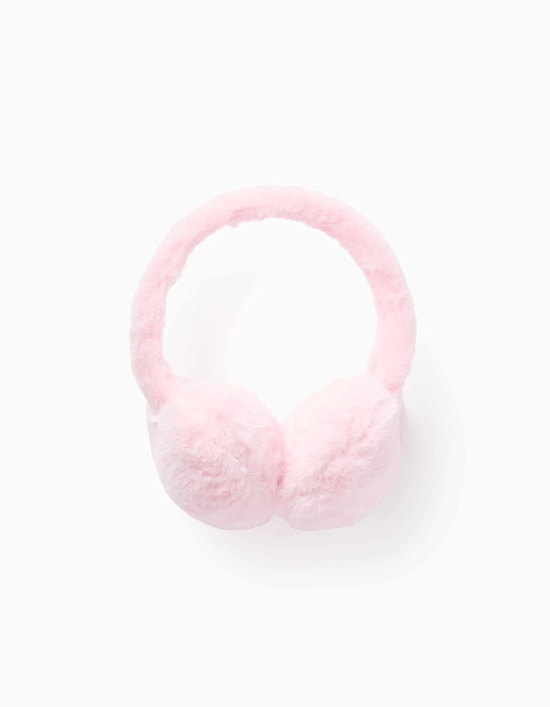 Heart-shaped ear muffs for girls, light pink
