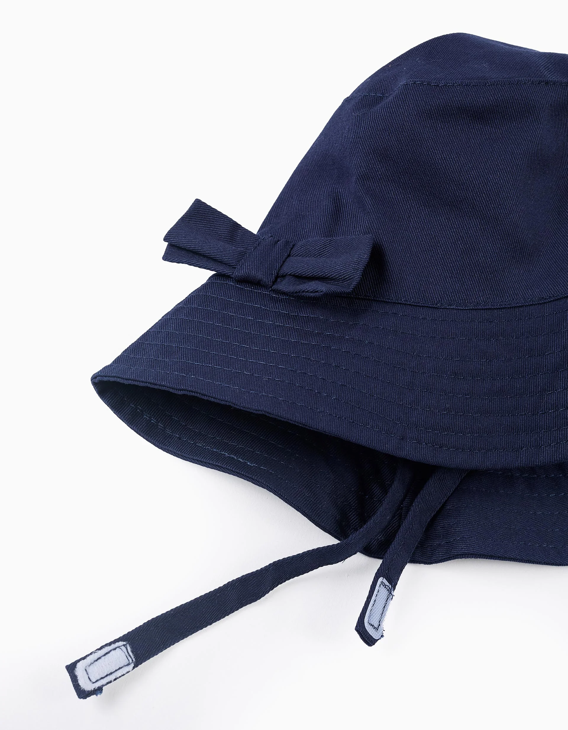 Twill Hat with Bow for Babies and Girls, Dark Blue