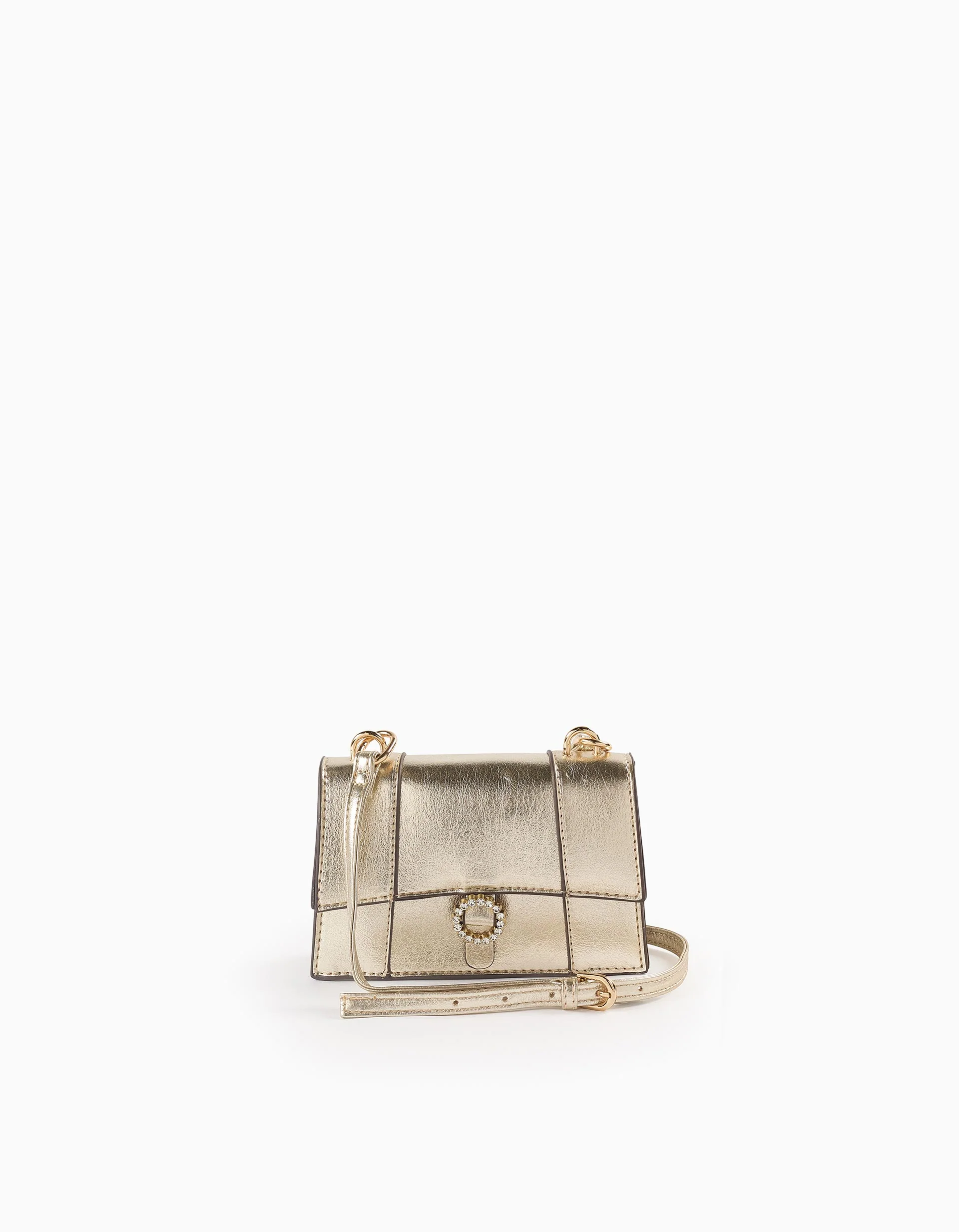 Crossbody Bag with Sparkles for Girls, Gold
