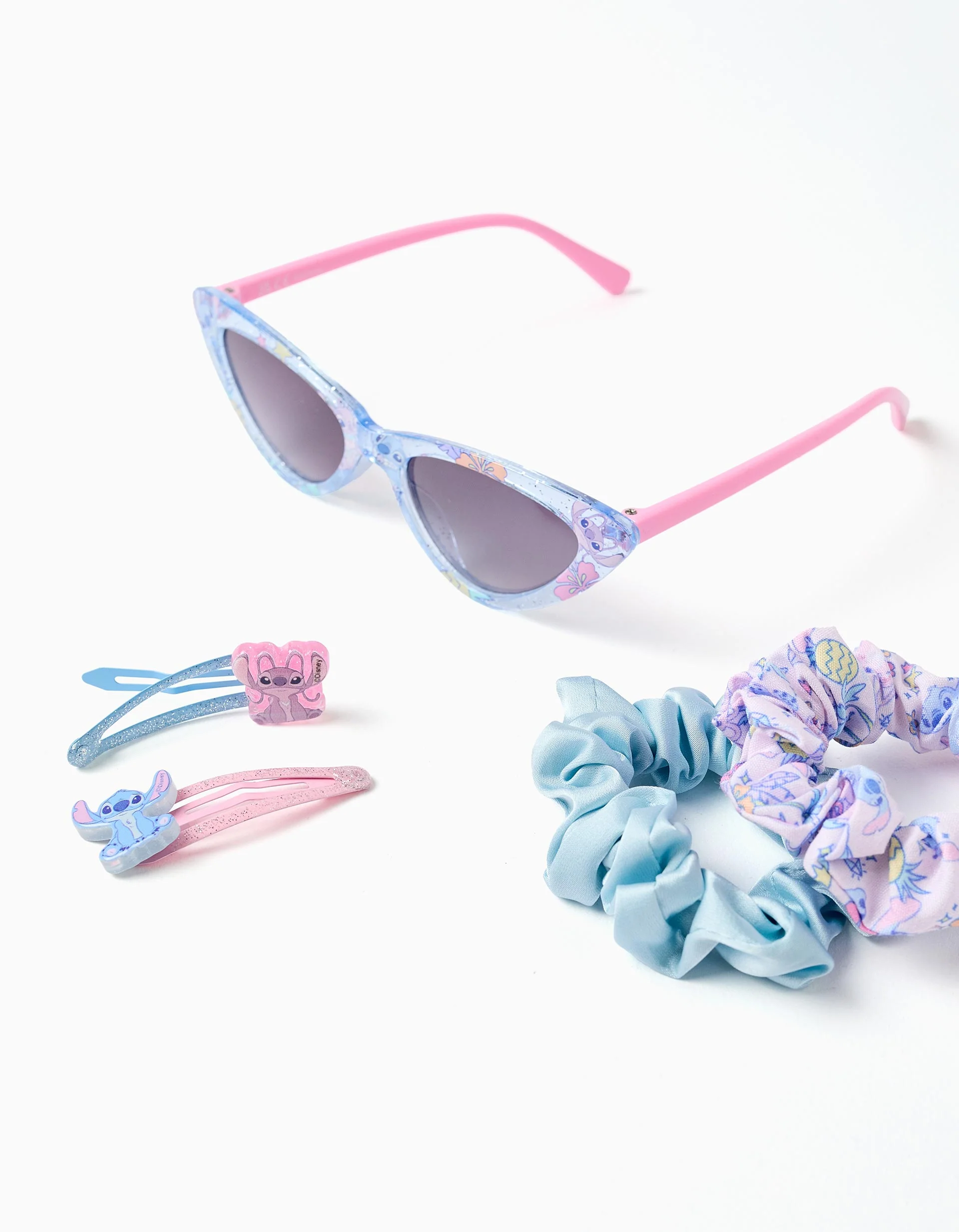 Accessories Set with Stitch for Girls, Blue/Pink