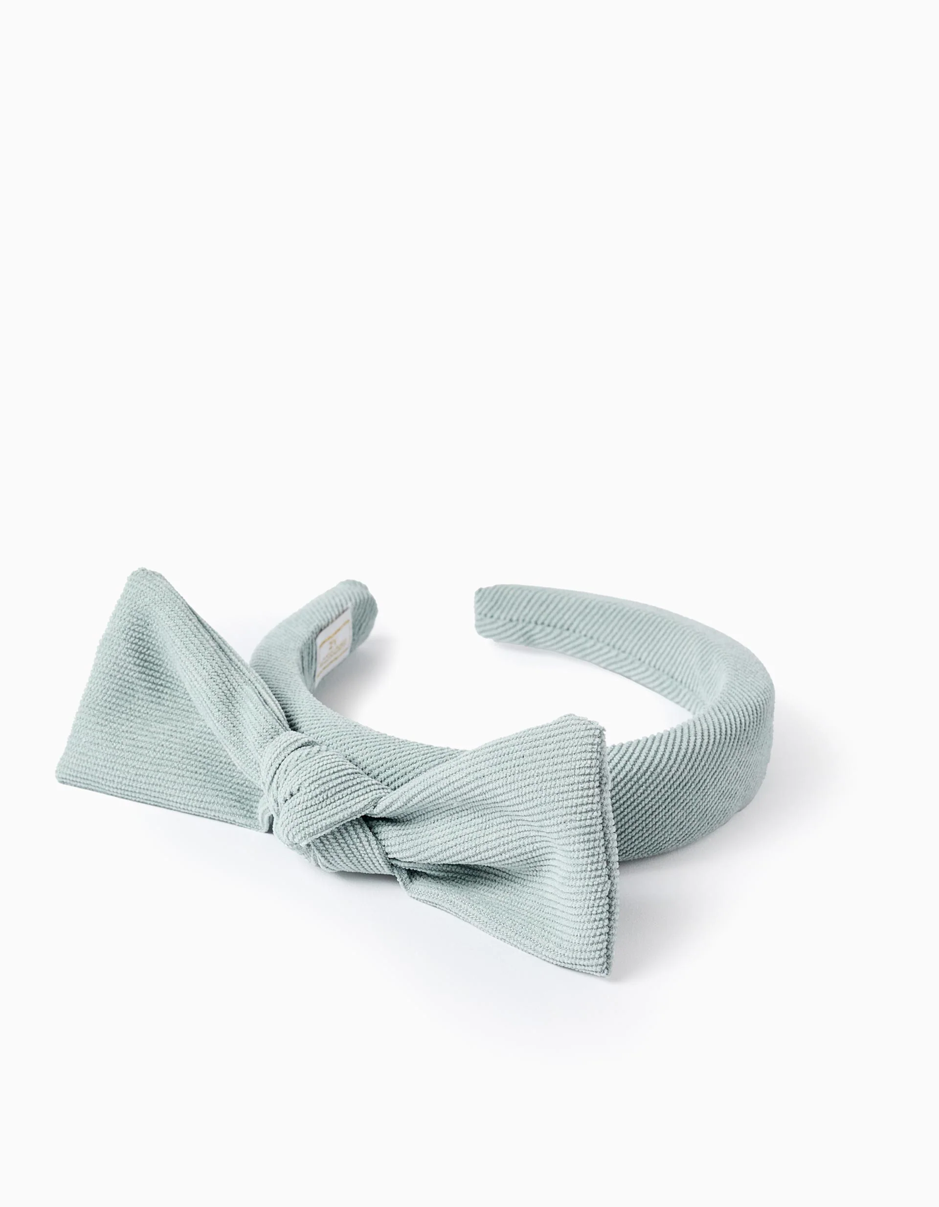 Padded Corduroy Headband with Bow for Babies and Girls, Green