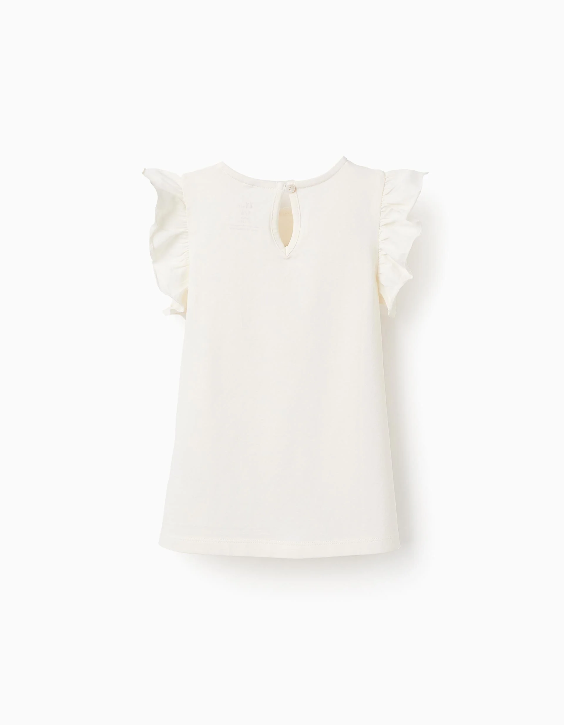 Vest Top with Ruffles for Girls, White
