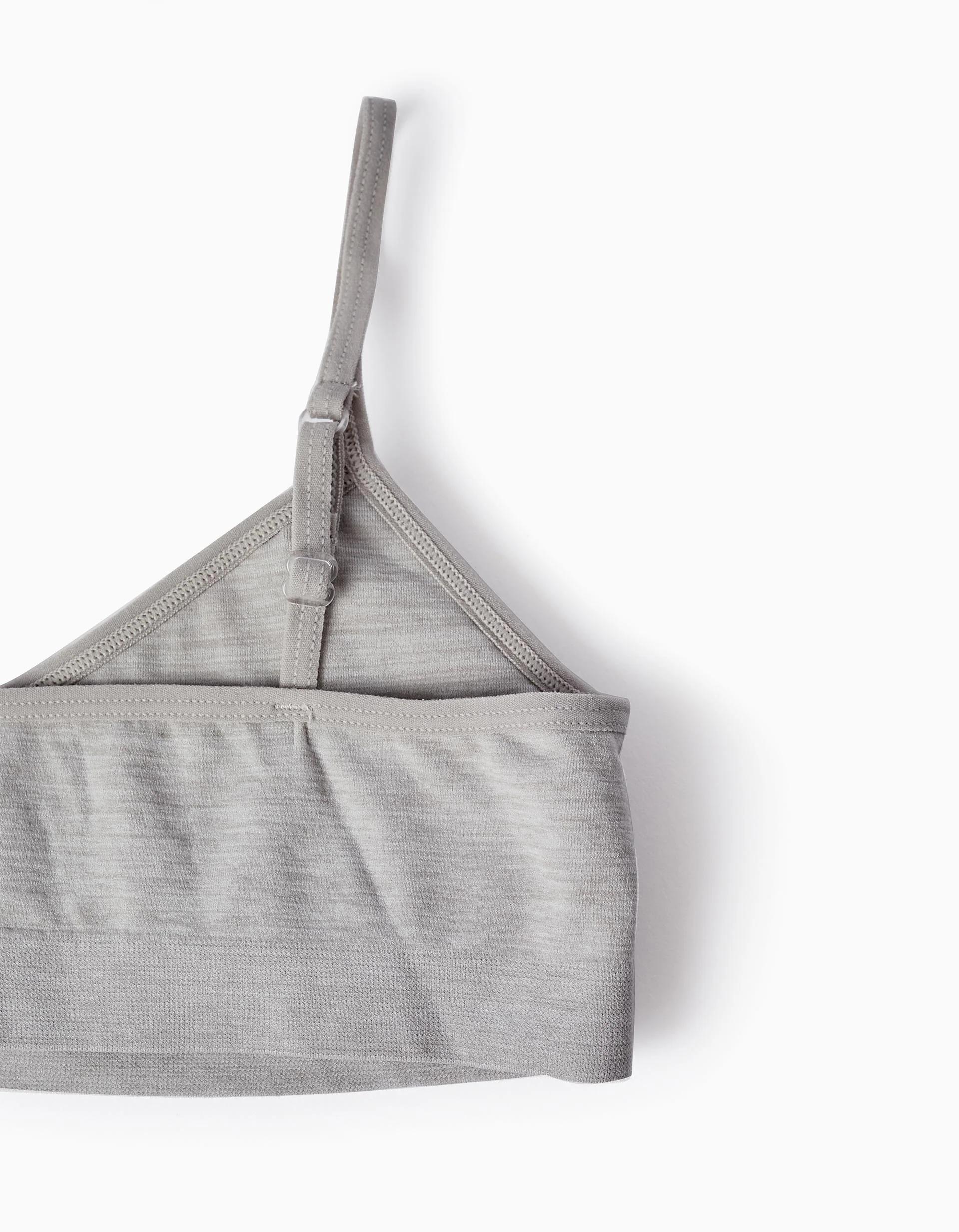 Pack of 2 Bras with Removable Padding for Girls, White/Grey