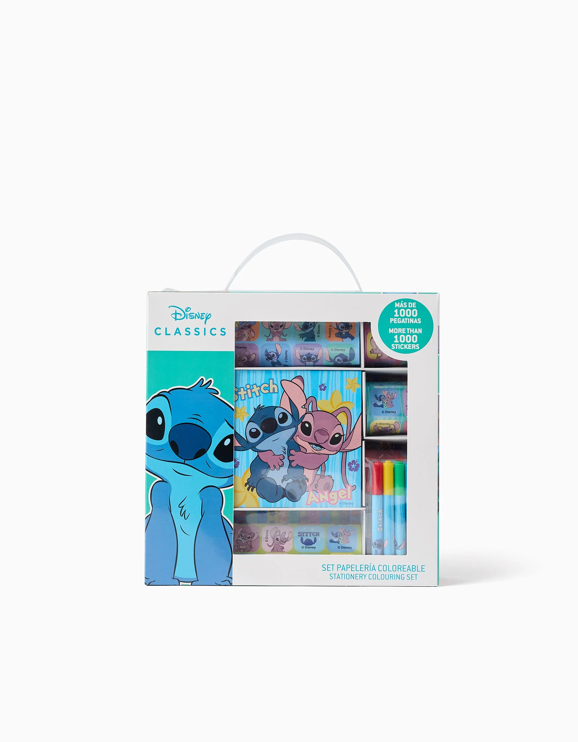Stitch colouring sticker set for children, 3Y+