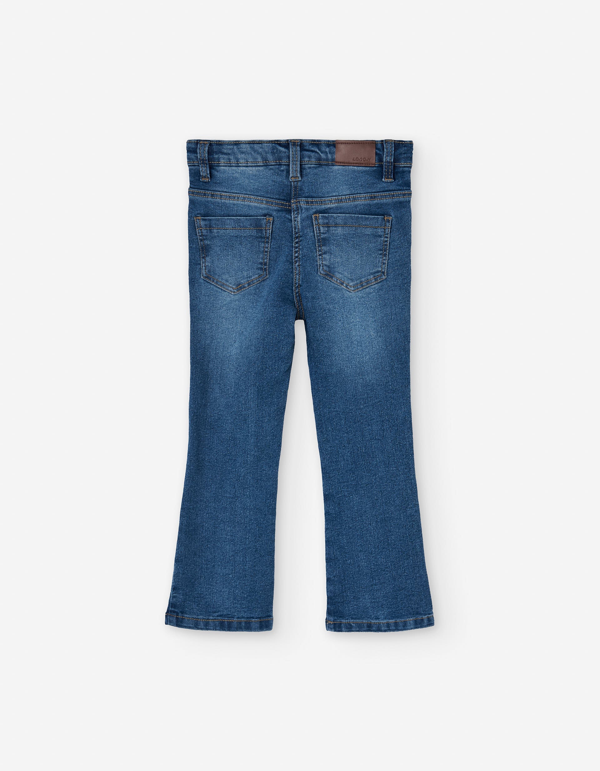 Flared jeans with embroidery for girls, blue
