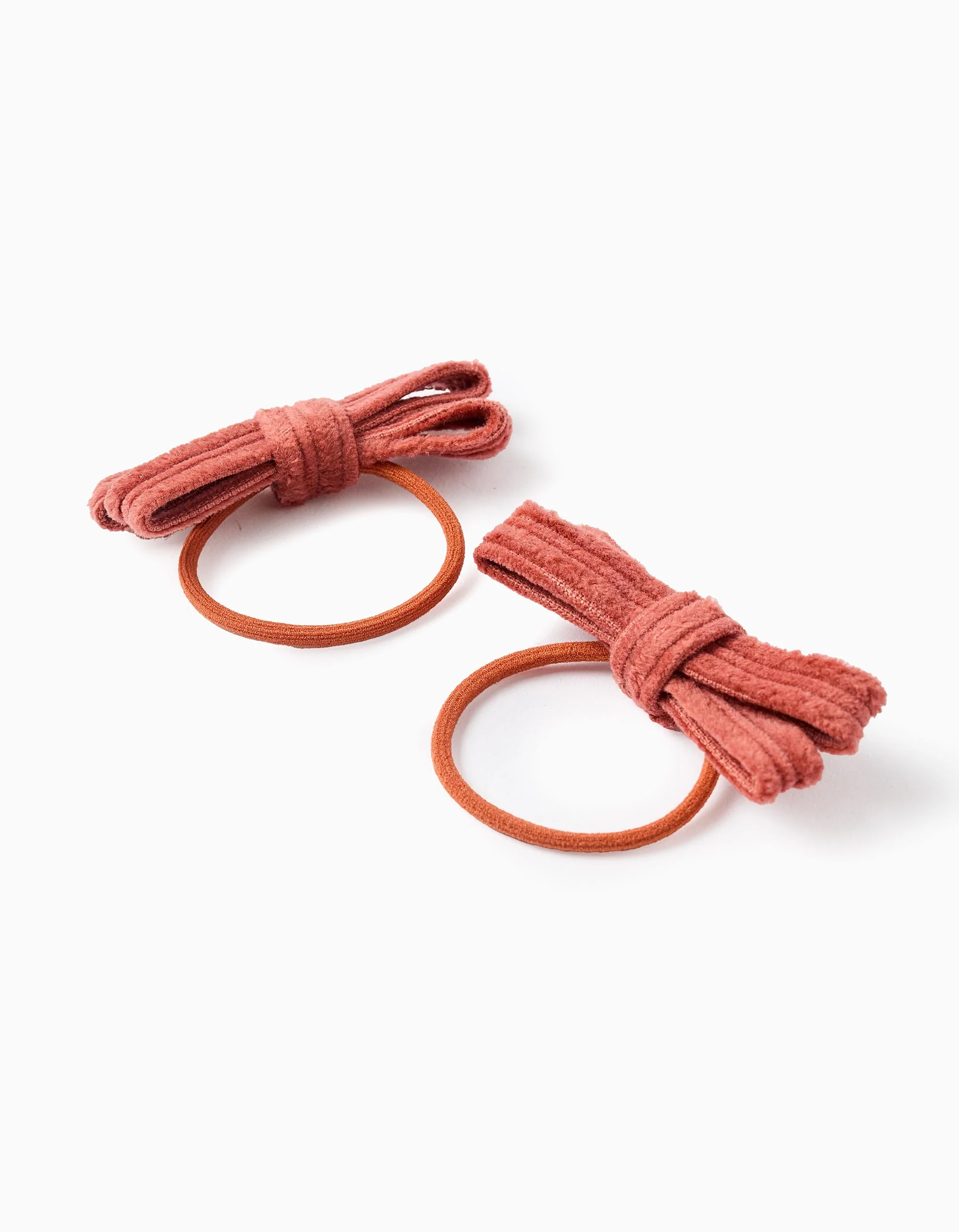 Pack of 2 Hair Clips with Bow for Babies and Girls, Terracotta