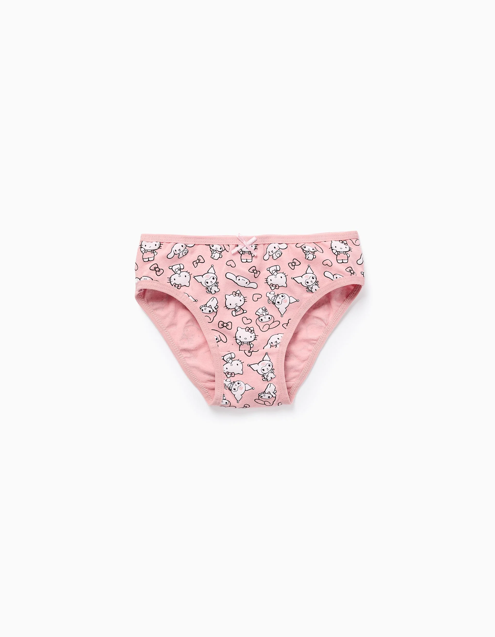Pack of 5 cotton briefs Hello Kitty & Friends for girls, pink/white