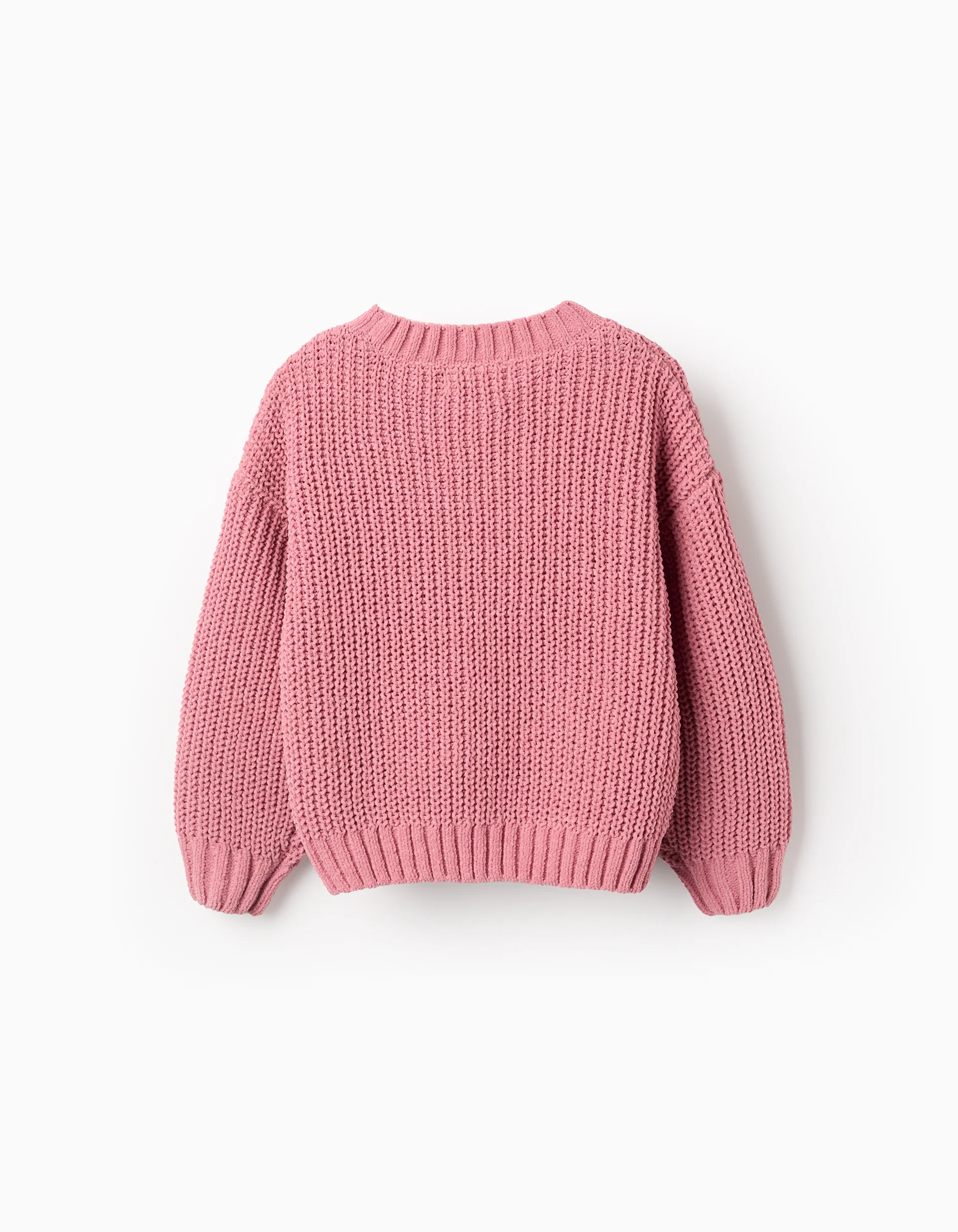 Chenille Knit Jumper for Girls, Pink