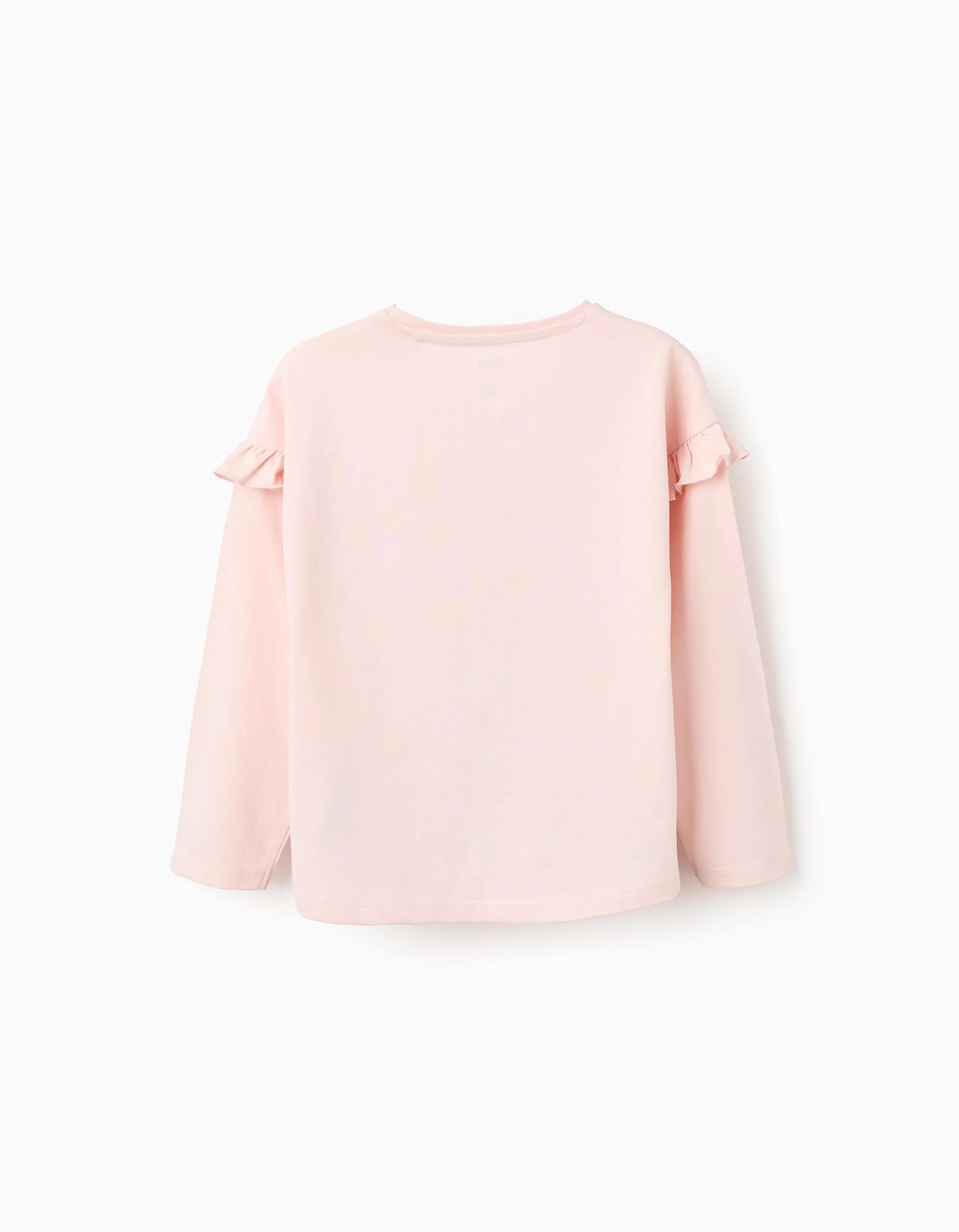 Long Sleeve Cotton T-shirt for Girls 'Stitch', Pink
