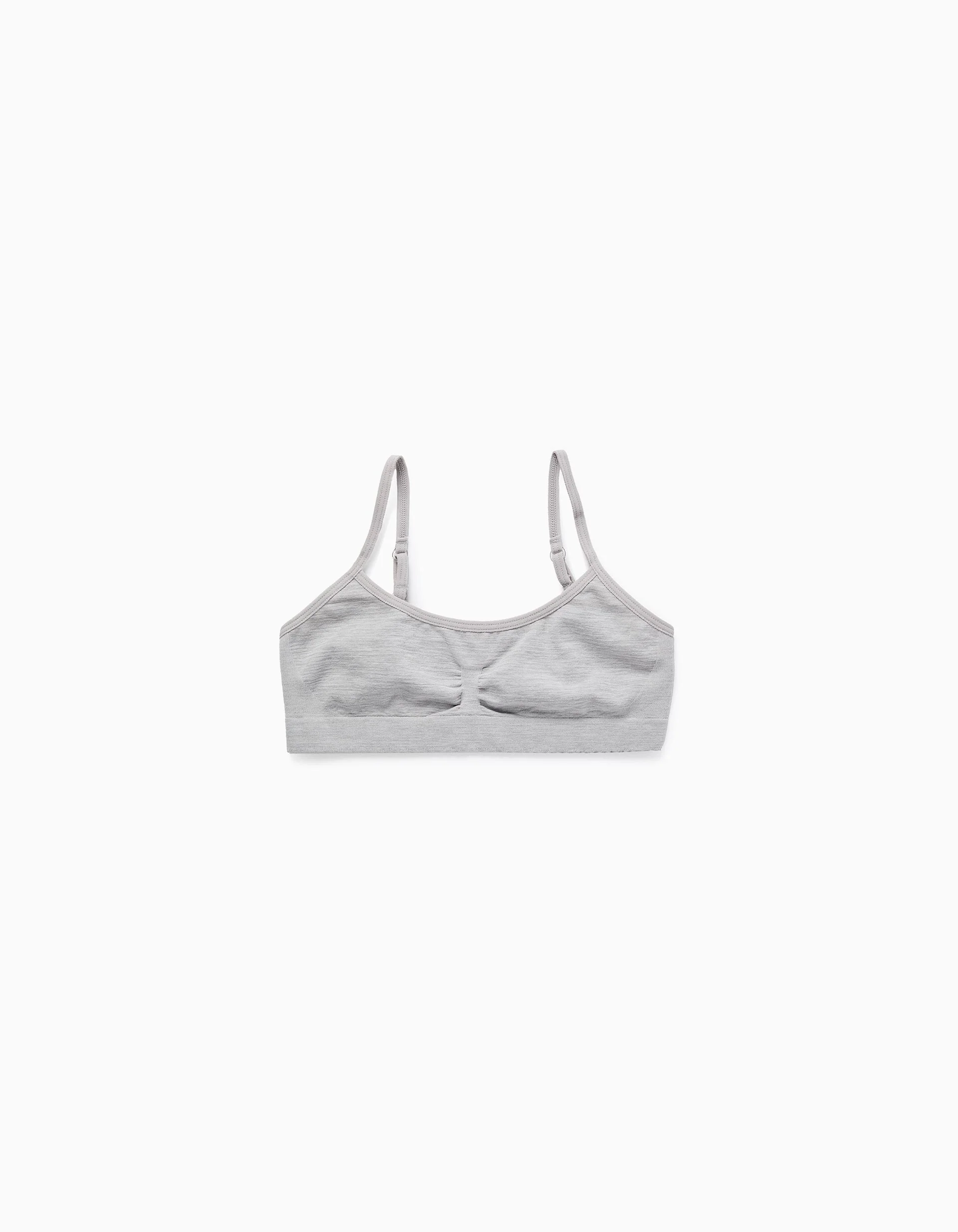 Pack of 3 Microfibre Bras for Girls, White/Pink/Grey