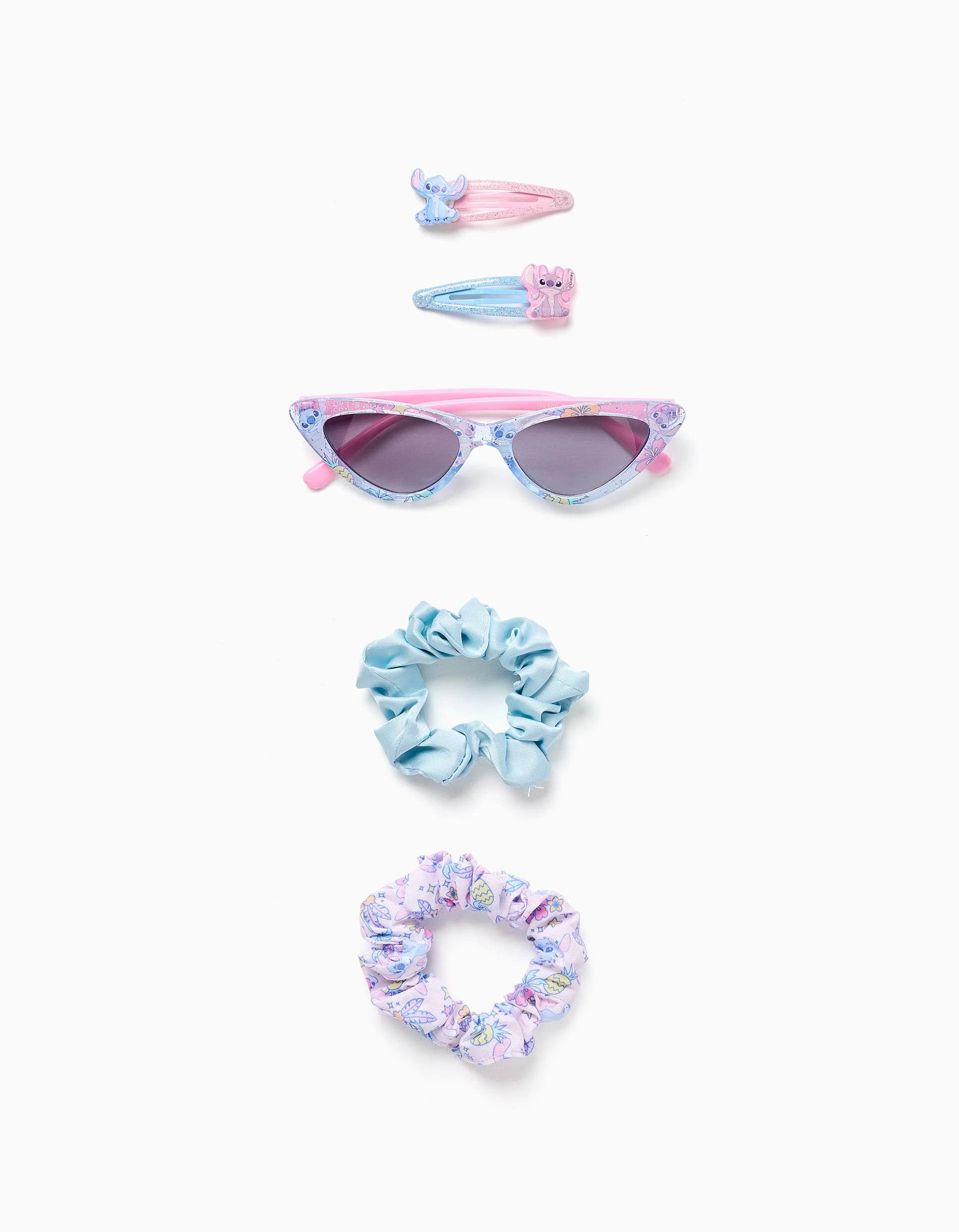 Accessories Set with Stitch for Girls, Blue/Pink